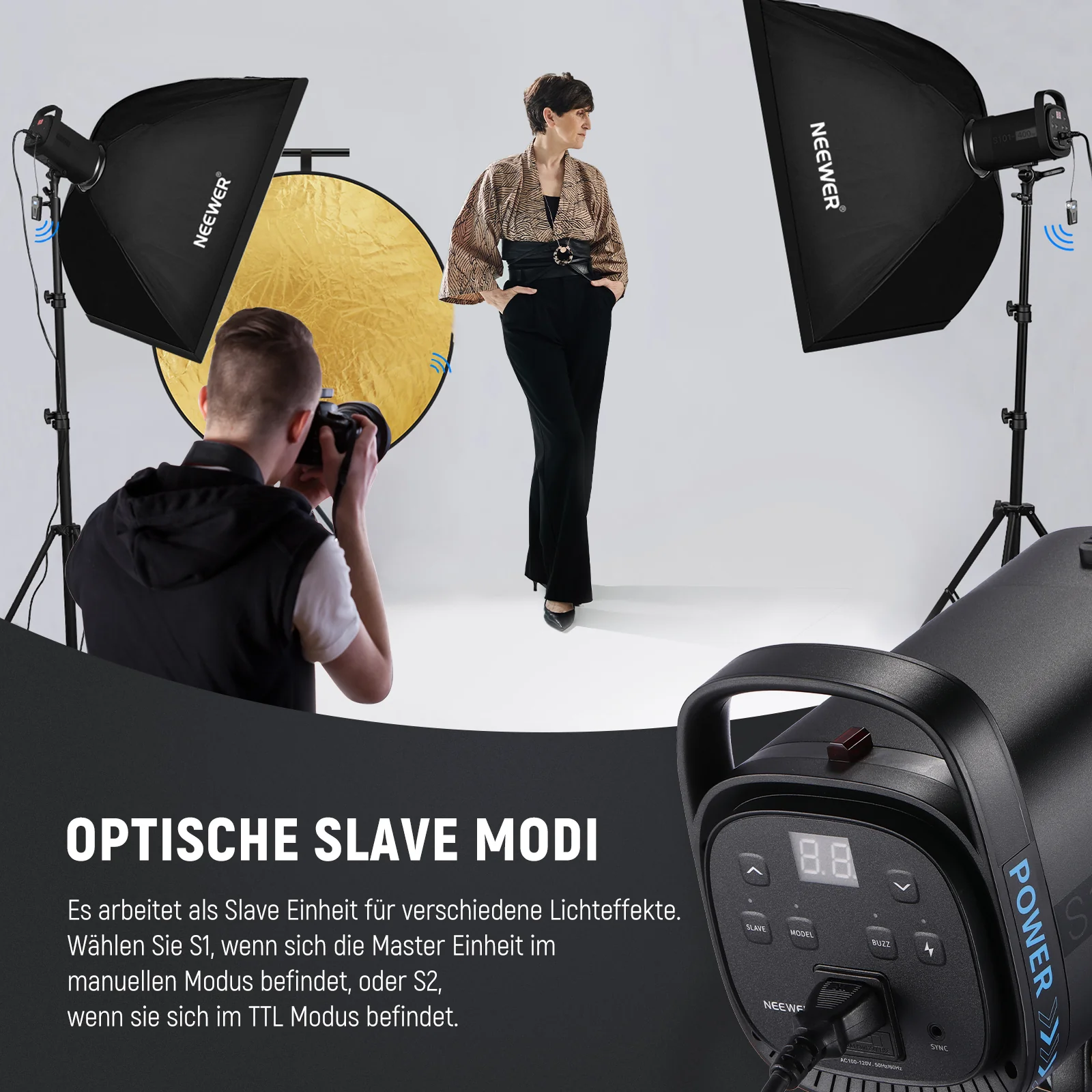 NEEWER S101-400W Studio Strobe Flash Blitzlicht - Image 4