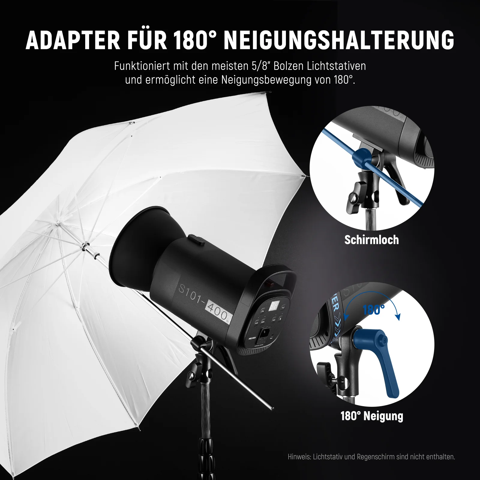 NEEWER S101-400W Studio Strobe Flash Blitzlicht - Image 6