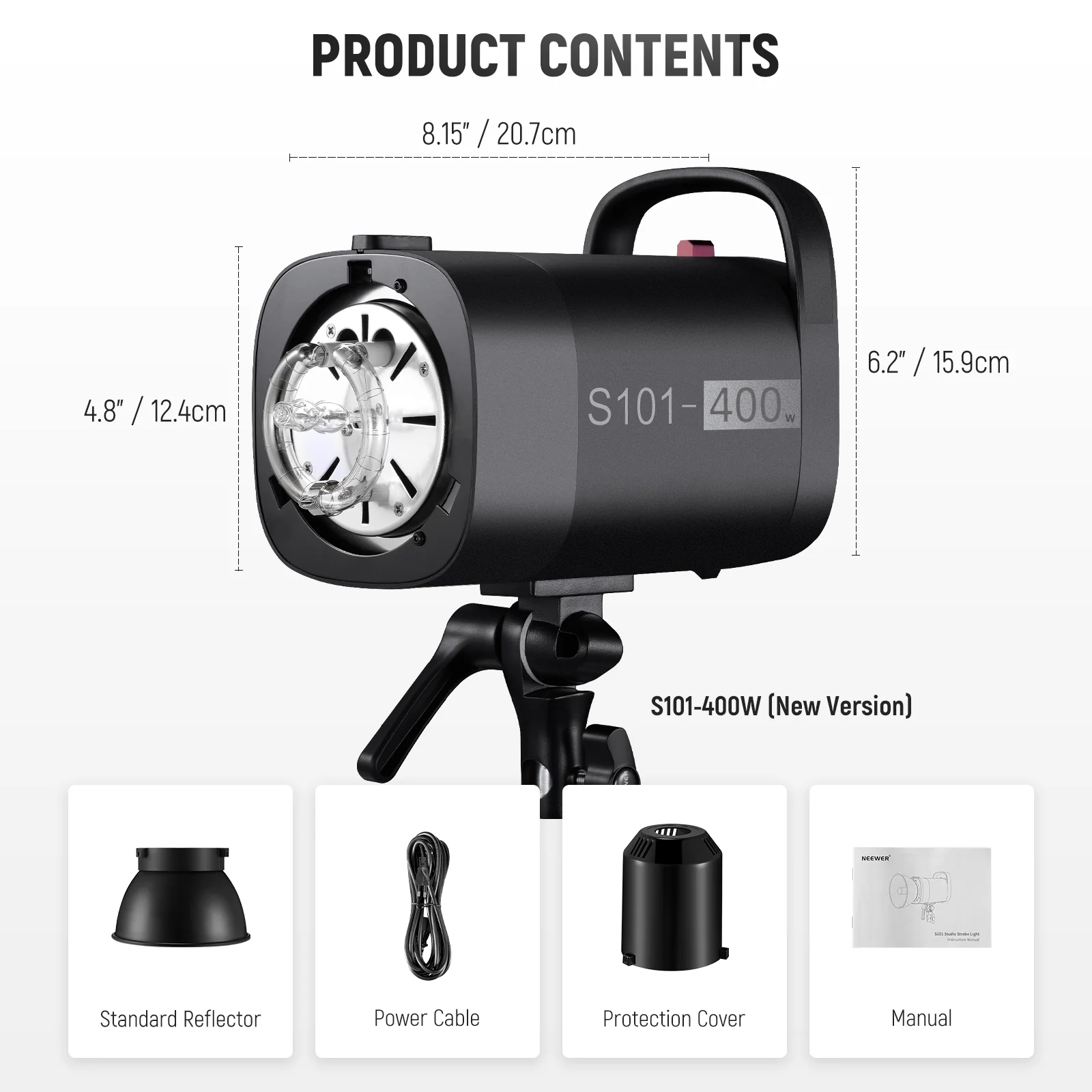 NEEWER S101-400W Studio Strobe Flash Blitzlicht - Image 9