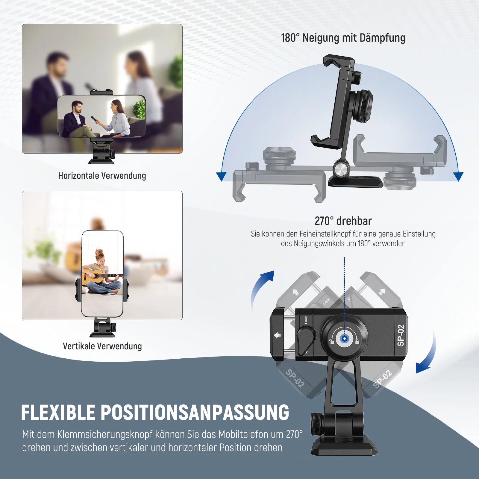 NEEWER SP-02 Handy halter Stativhalterungs-Adapter - Image 4