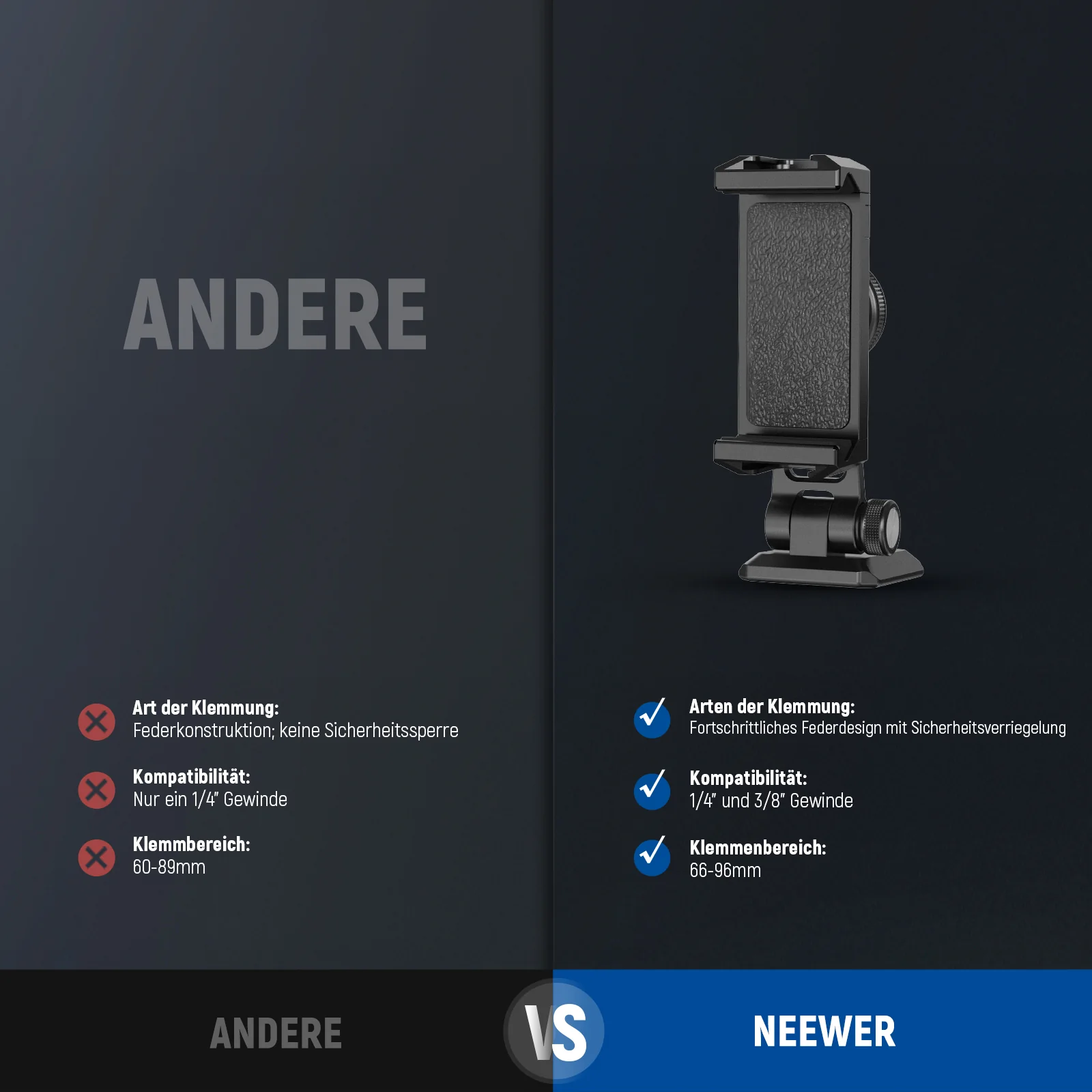 NEEWER SP-02 Handy halter Stativhalterungs-Adapter - Image 6