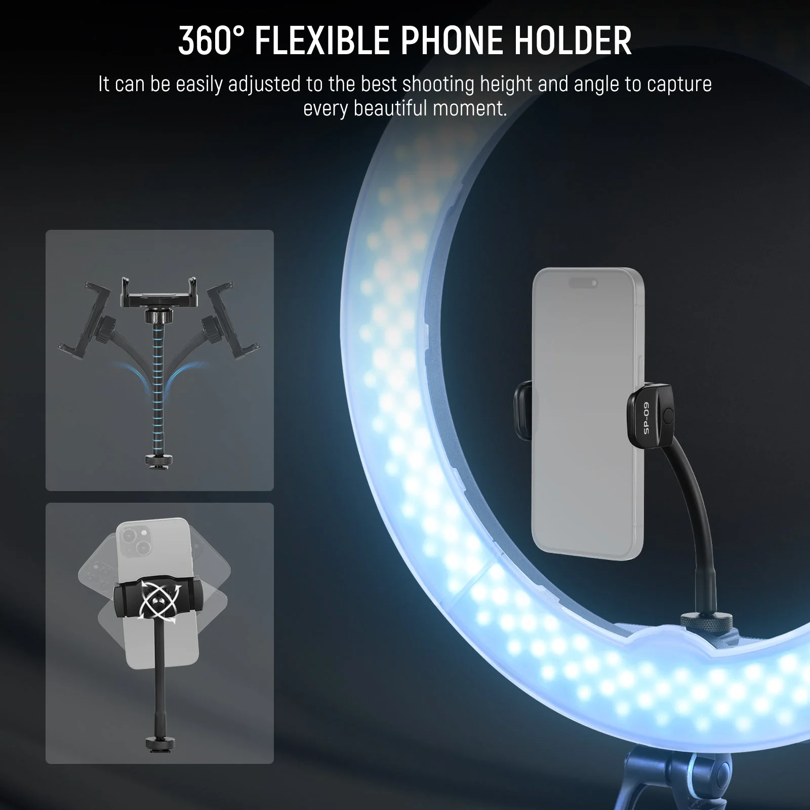 NEEWER SP-09 2.56"-3.74" 360°  Flexibler Handyhalter - Image 4