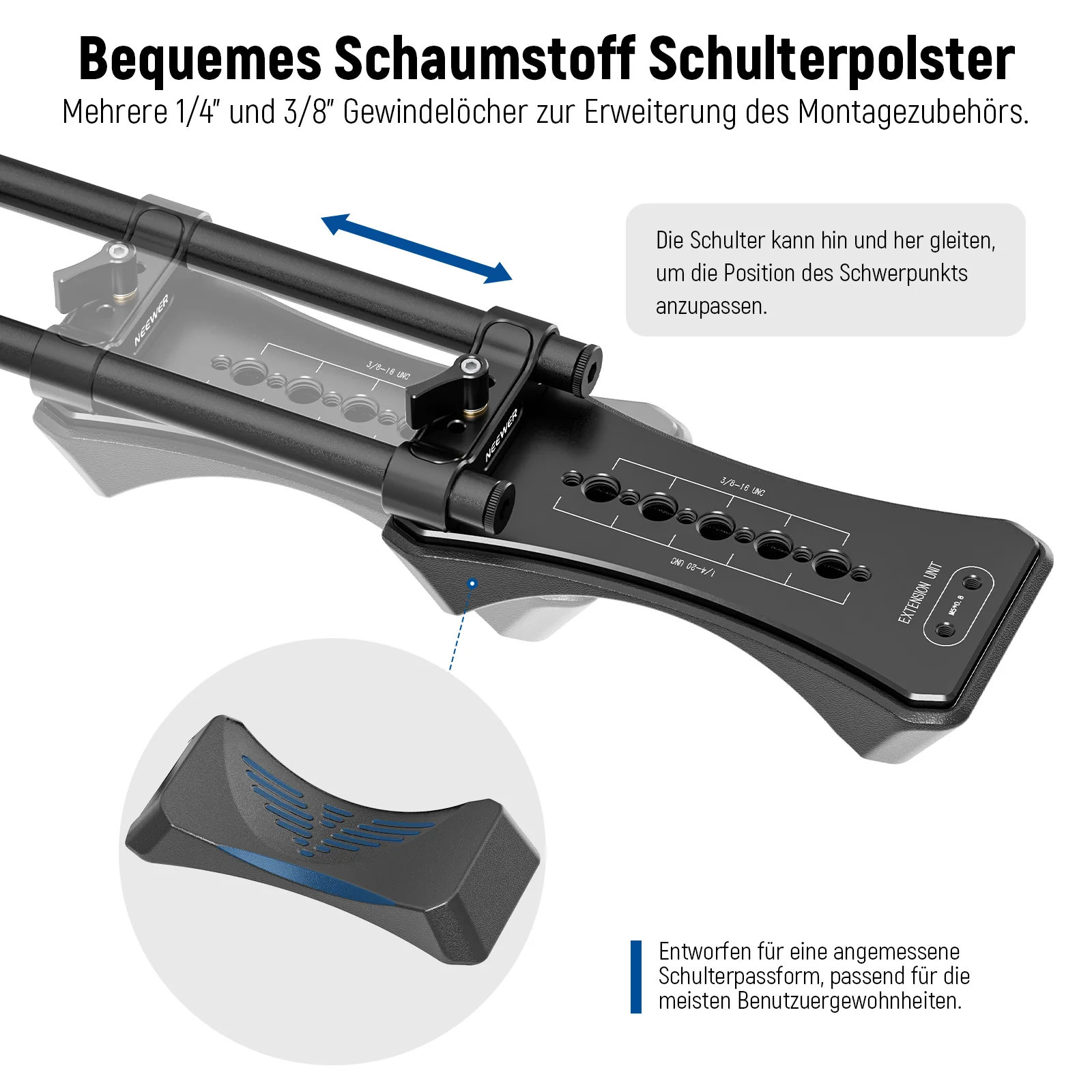 NEEWER SR004 Universal Schulterstativ Rig Set - Image 6