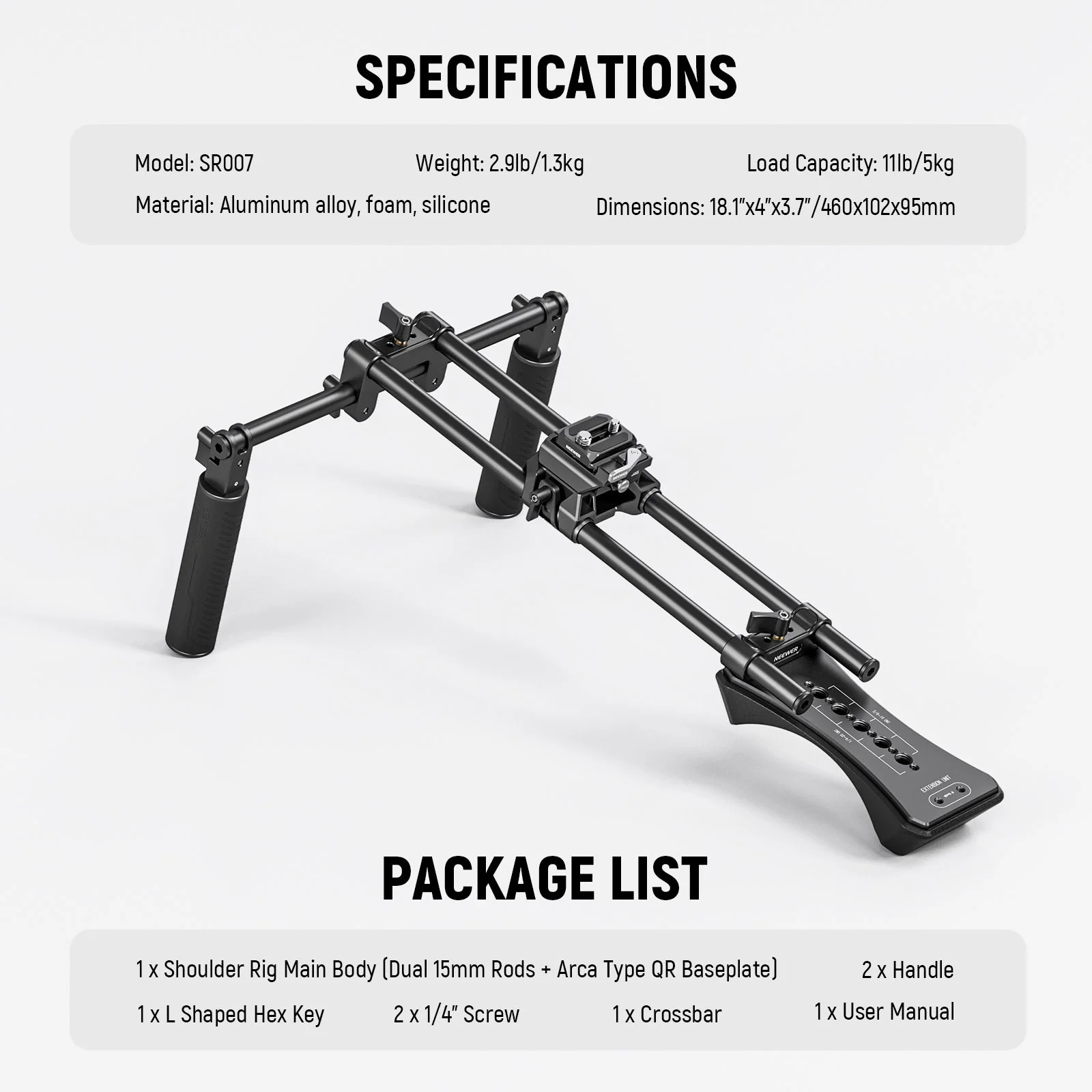 NEEWER SR007 Schultermontiertes Video Rig - Image 9