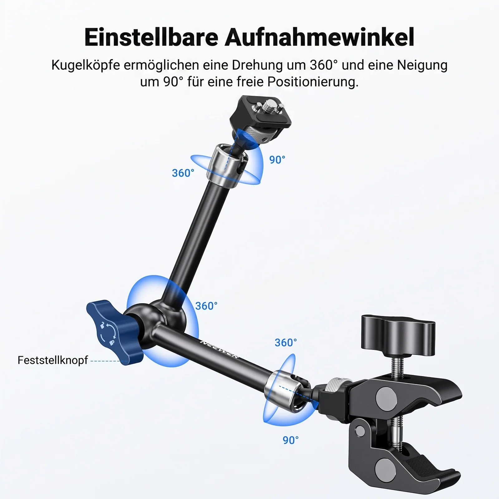 NEEWER ST07C/ST16C Magic Arm mit Super Clamp Set - Image 10