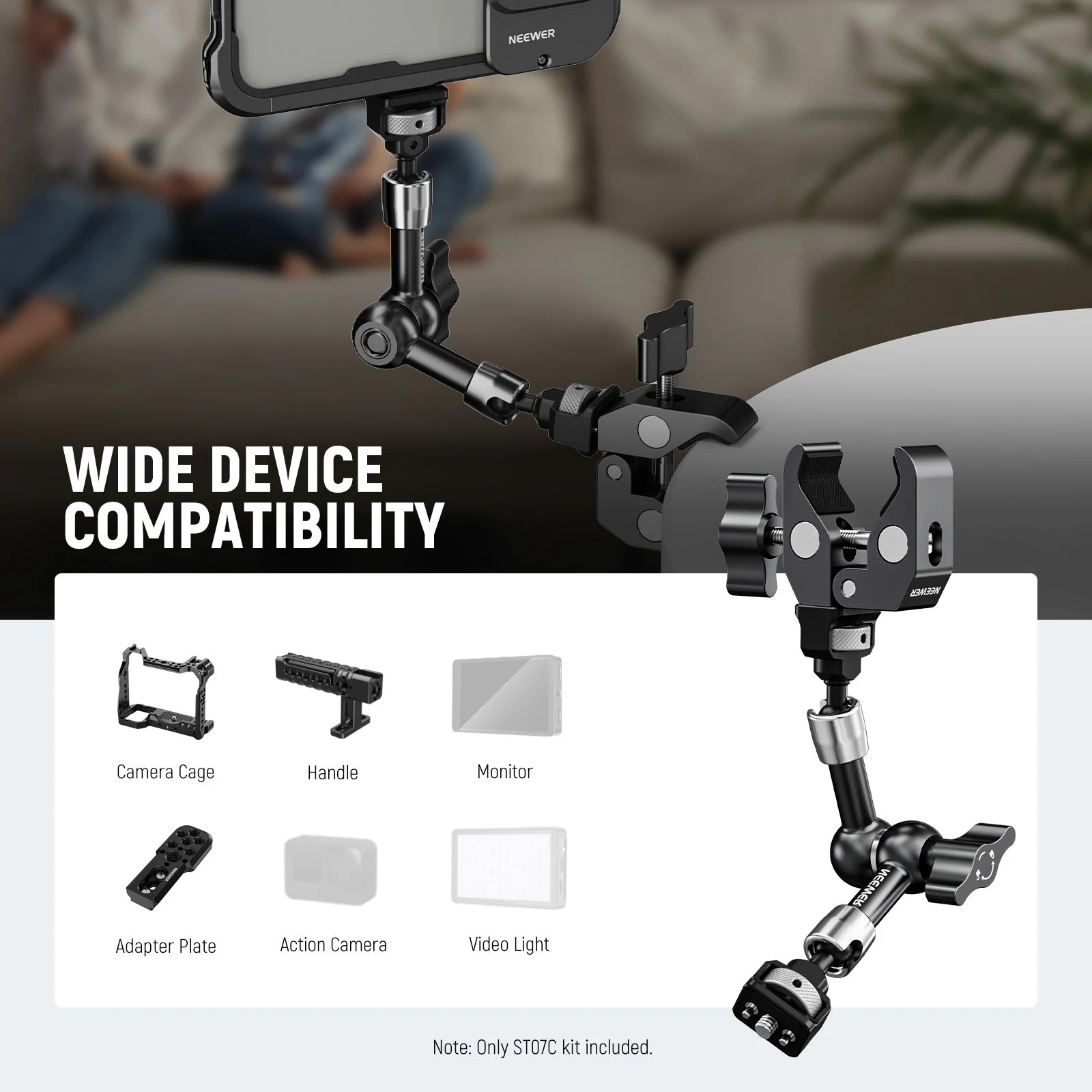 NEEWER ST07C/ST16C Magic Arm mit Super Clamp Set - Image 2
