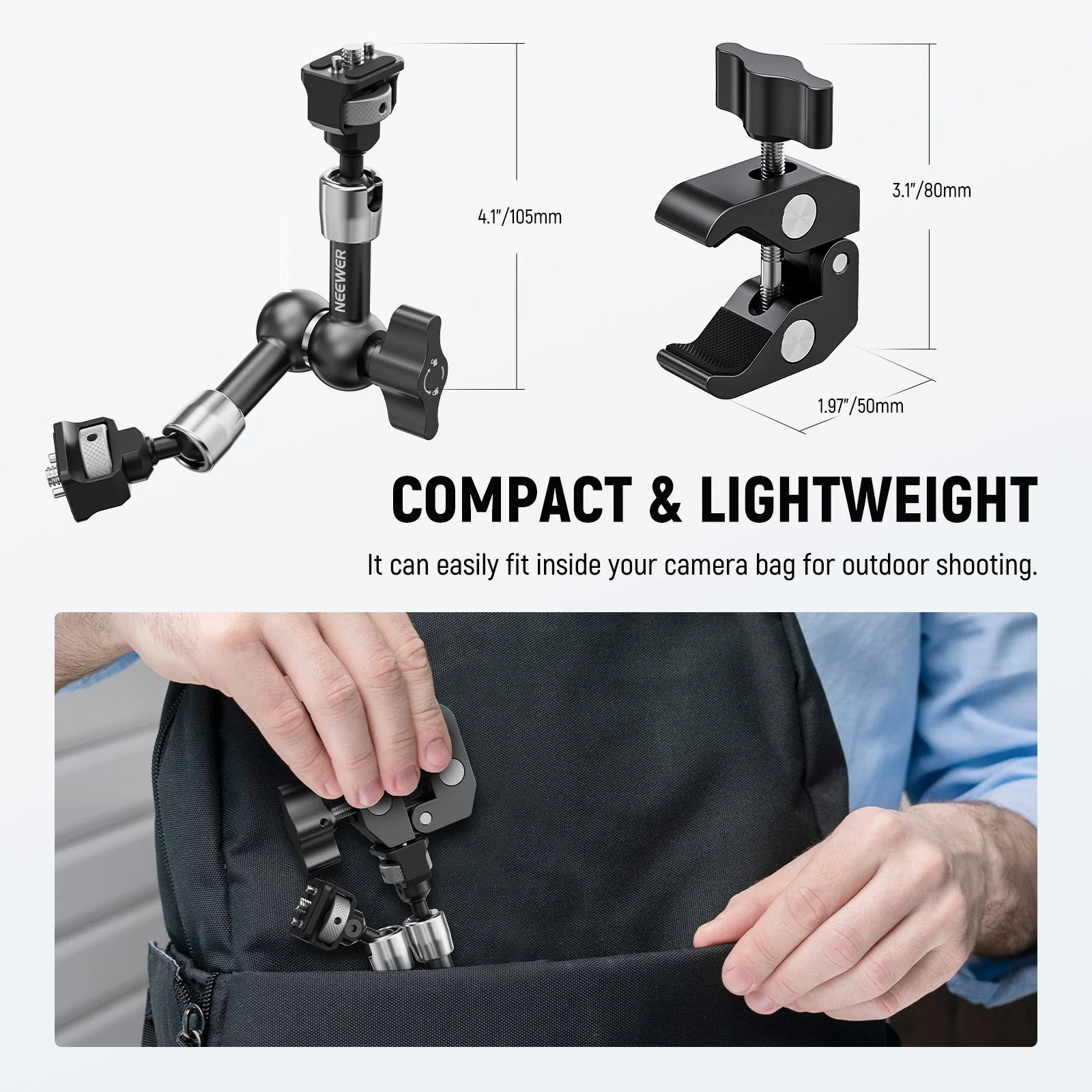 NEEWER ST07C/ST16C Magic Arm mit Super Clamp Set - Image 6