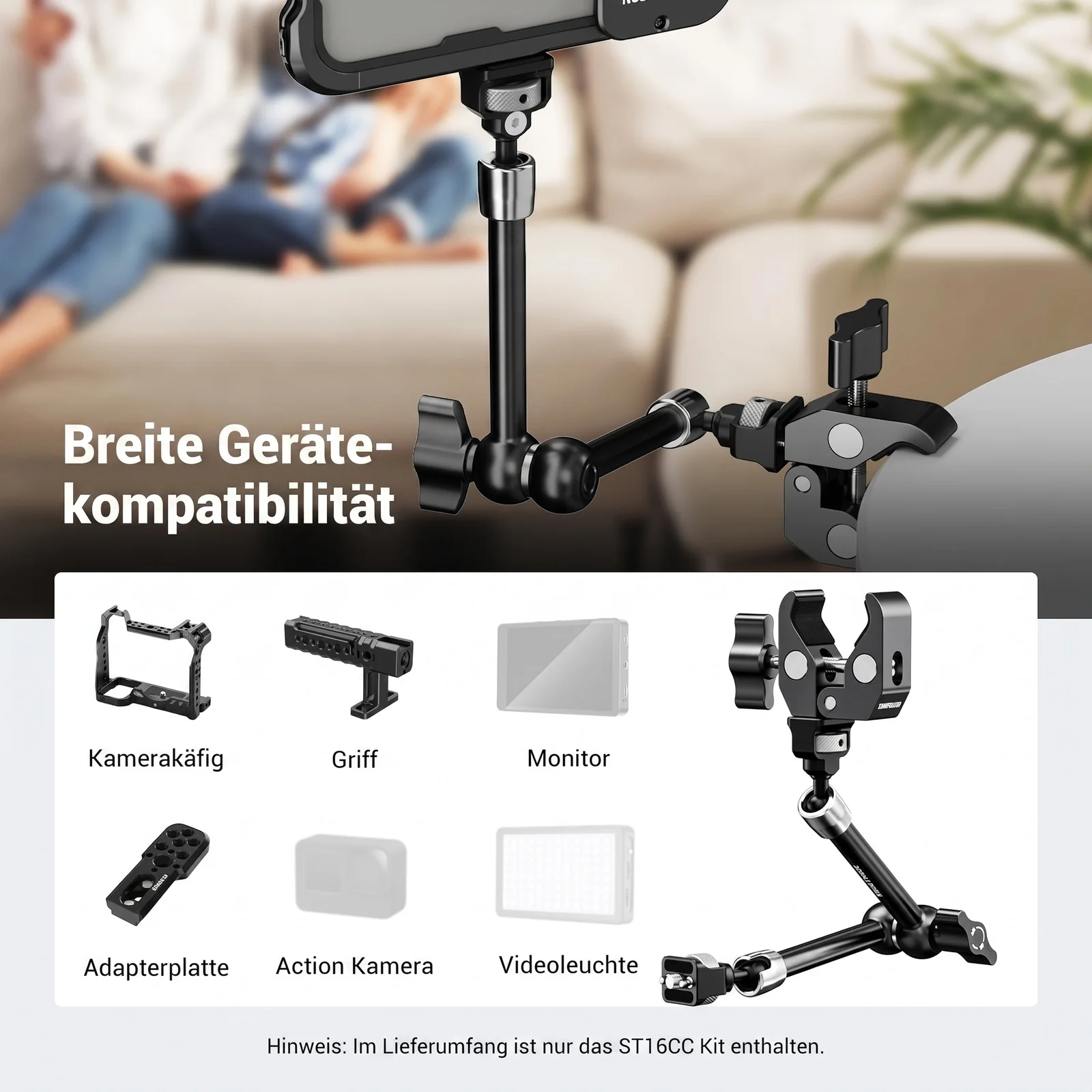 NEEWER ST07C/ST16C Magic Arm mit Super Clamp Set - Image 9