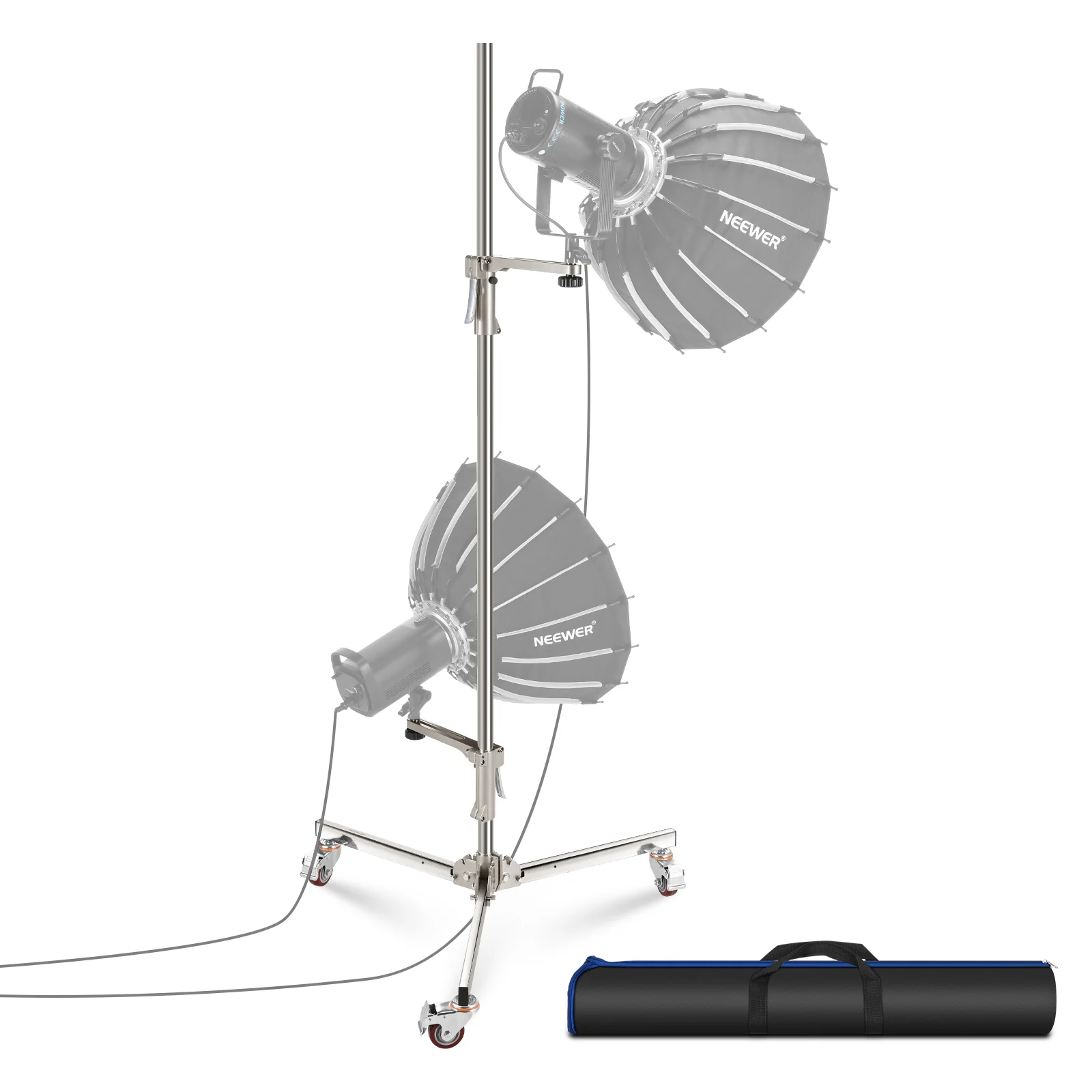 NEEWER ST198SS 6.5ft/198cm Edelstahl Lichtstativ