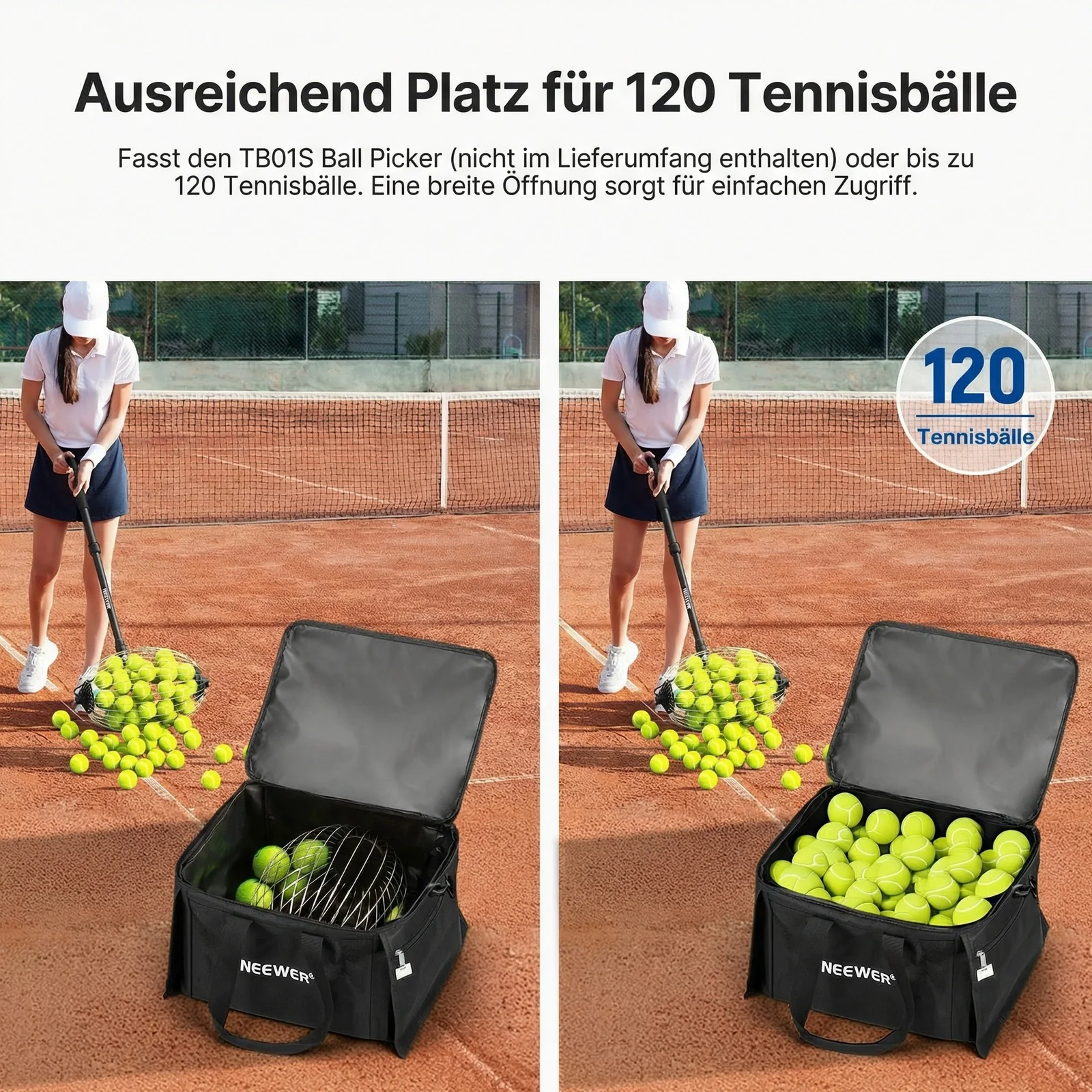 NEEWER TB03B Tennisball-Sammler Tragetasche - Image 2
