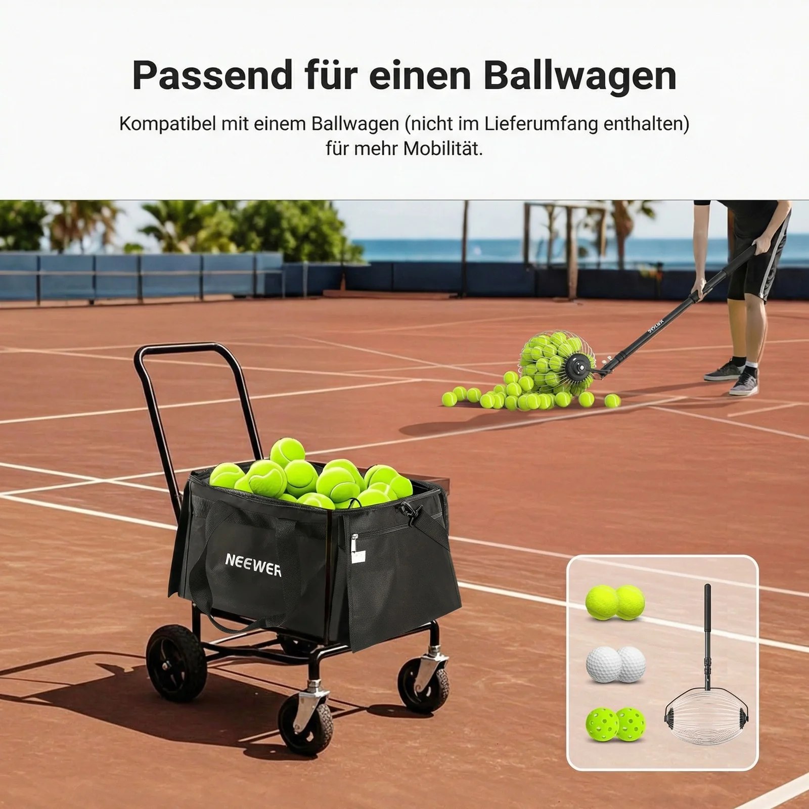 NEEWER TB03B Tennisball-Sammler Tragetasche - Image 4