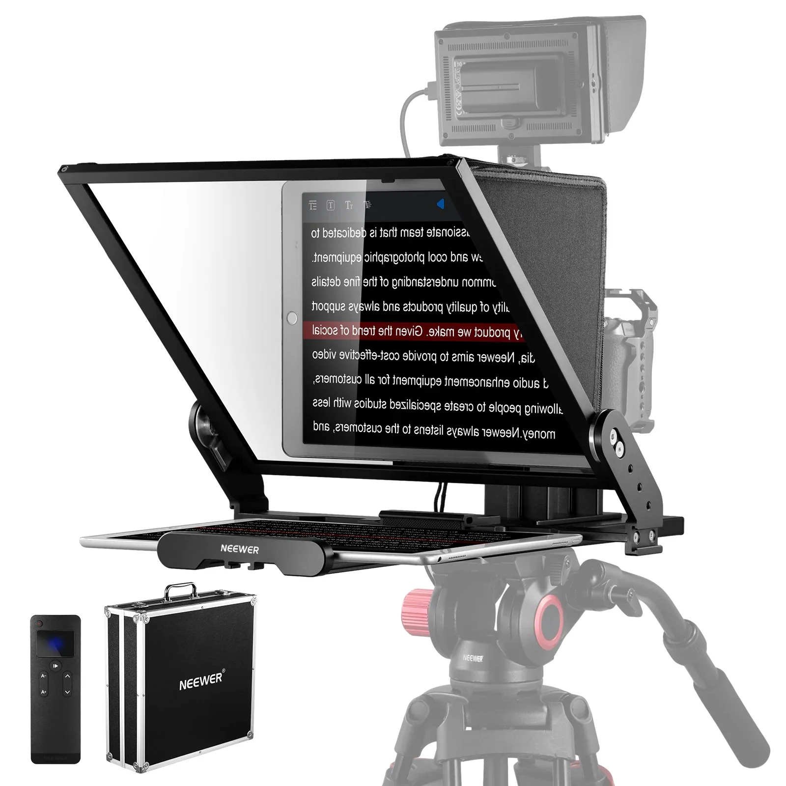 NEEWER X17 II Teleprompter mit  RT113 Fernbedienung und APP Steuerung