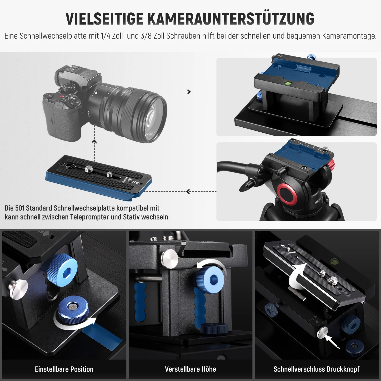 NEEWER X17 II Teleprompter mit  RT113 Fernbedienung und APP Steuerung - Image 3