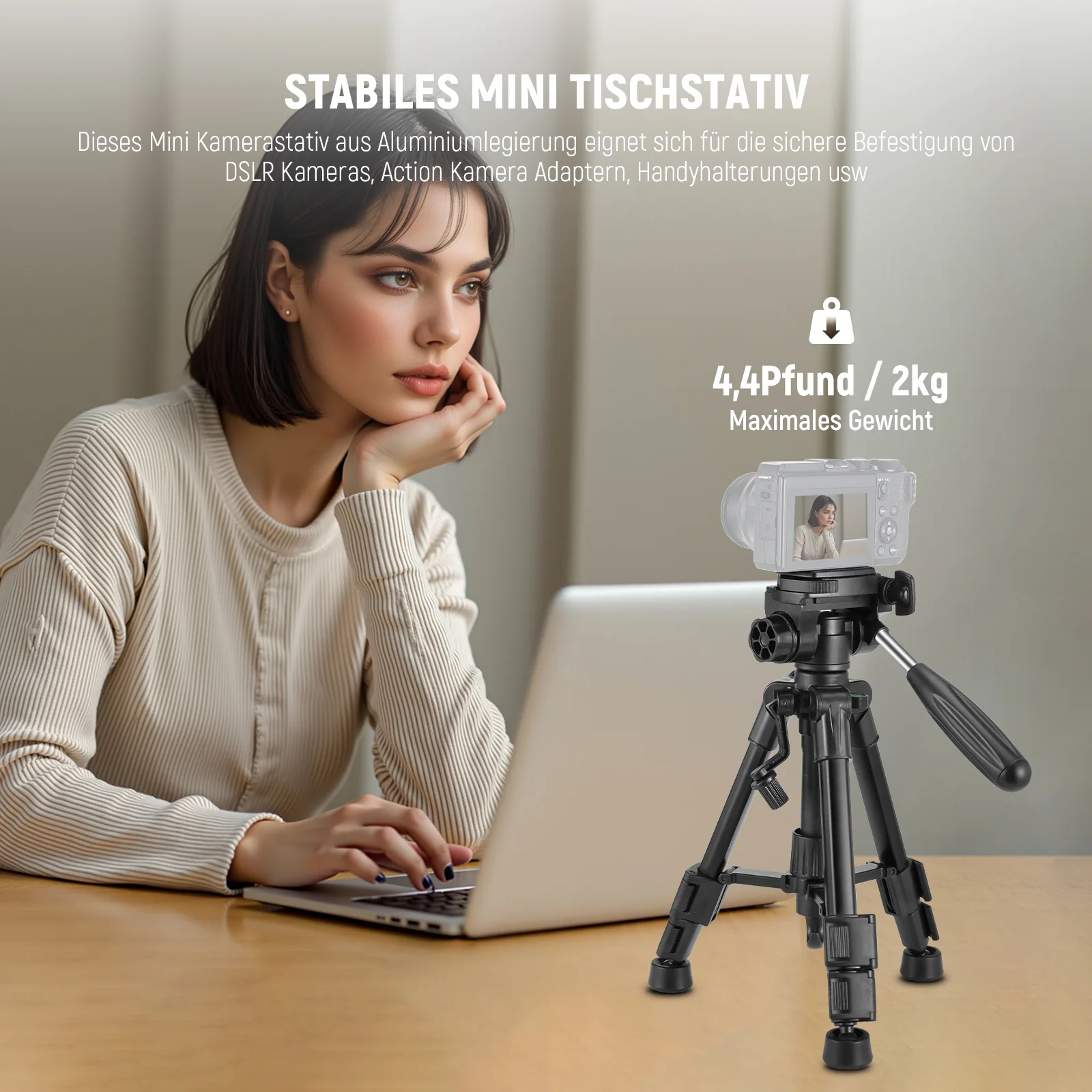 NEEWER BASICS TP02 Mini Tischstativ für Kamera und Telefon - Image 10
