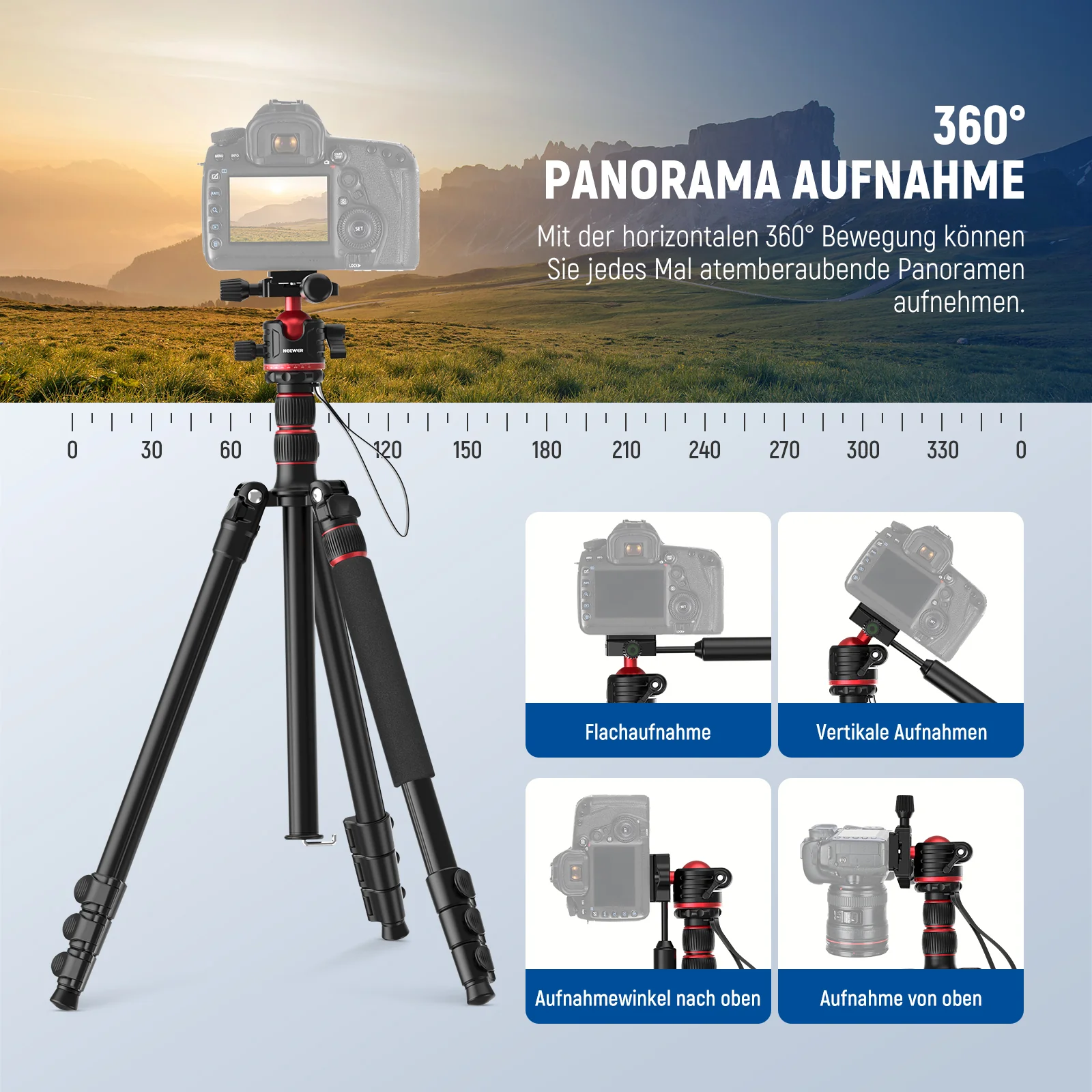NEEWER TP08 77"/196cm Kamerastativ Einbeinstativ - Image 4