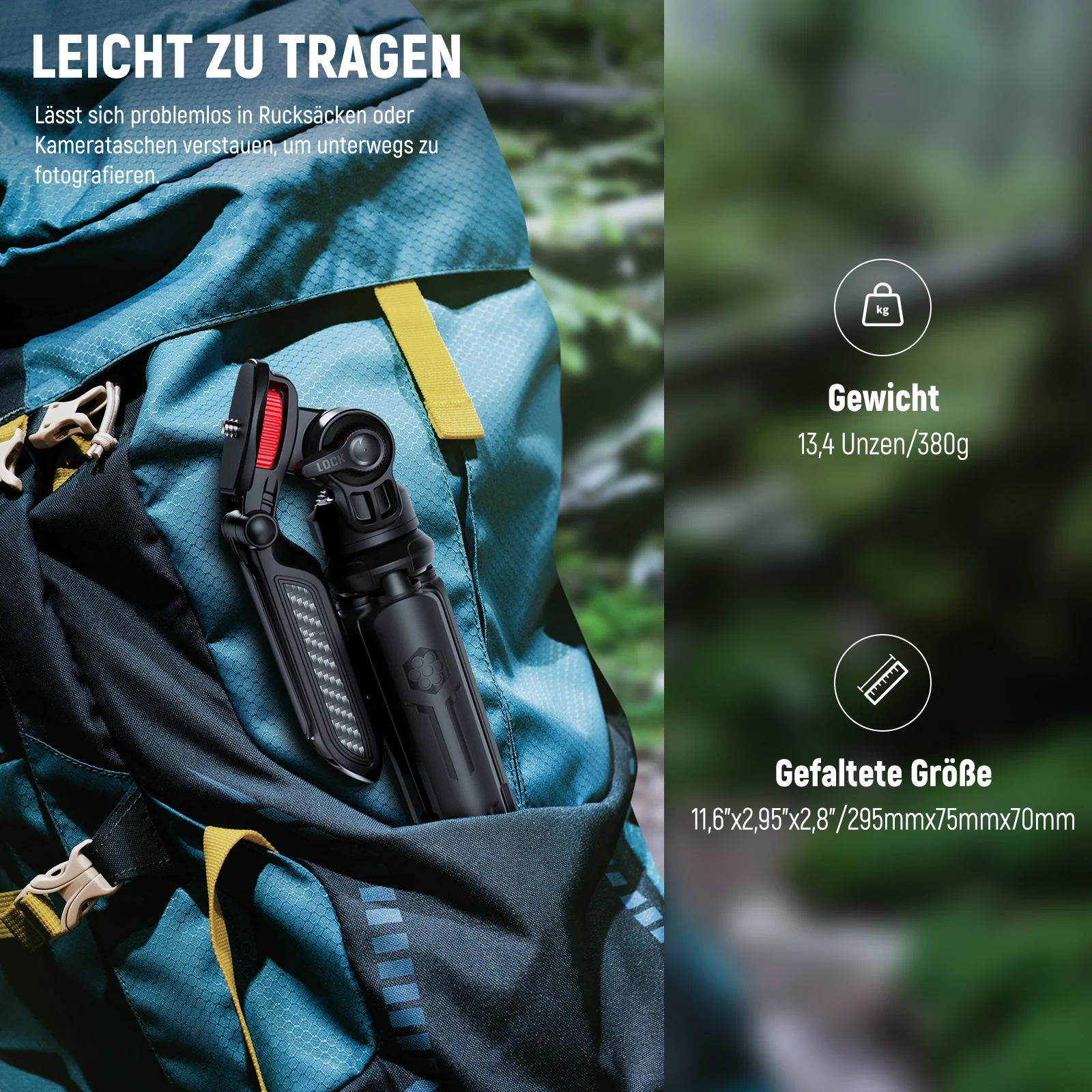 NEEWER TP36 Flexibles Mini-Stativ mit 2-in-1 Griff & Handyhalterung - Image 8