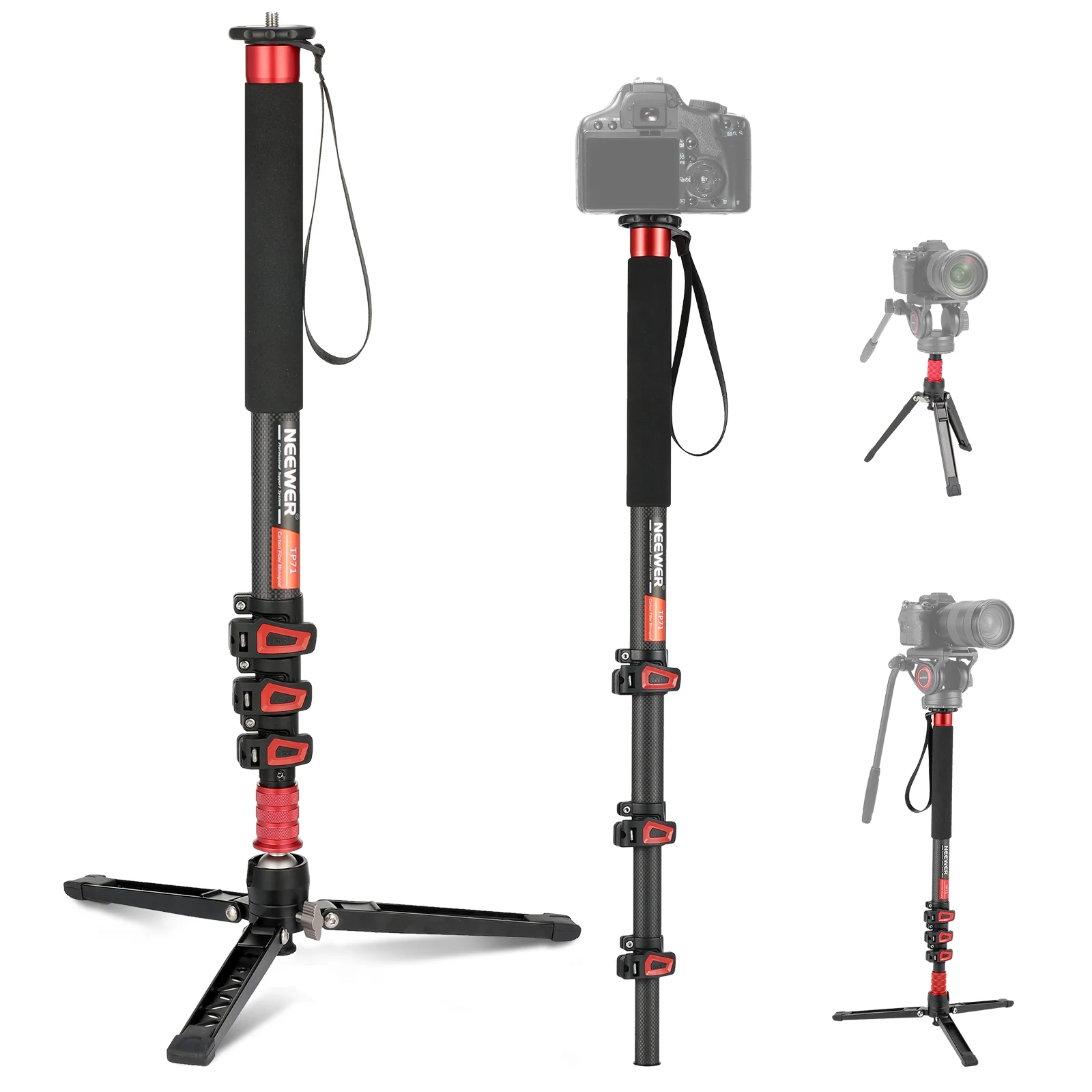 NEEWER TP71 67.7" 172cm Pro Kohlefaser Einbeinstativ - Image 10