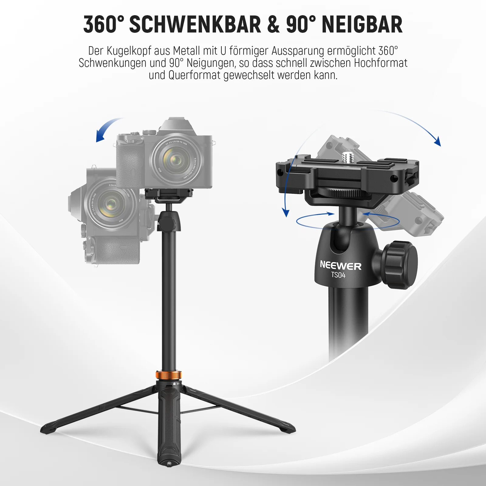 NEEWER BASICS TS04 59" 149,5cm Selfie Stick Stativ - Image 11
