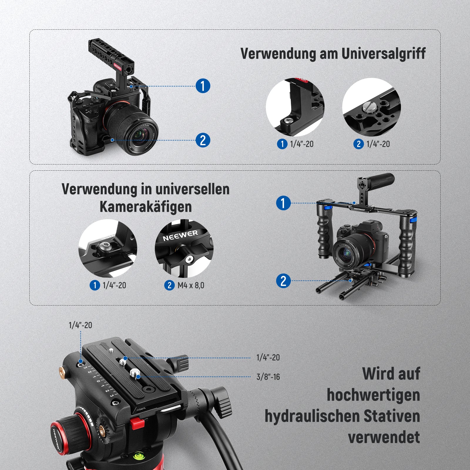 NEEWER UA002 26-Stk. Kamera Schrauben Set für Kamerazubehör - Image 4