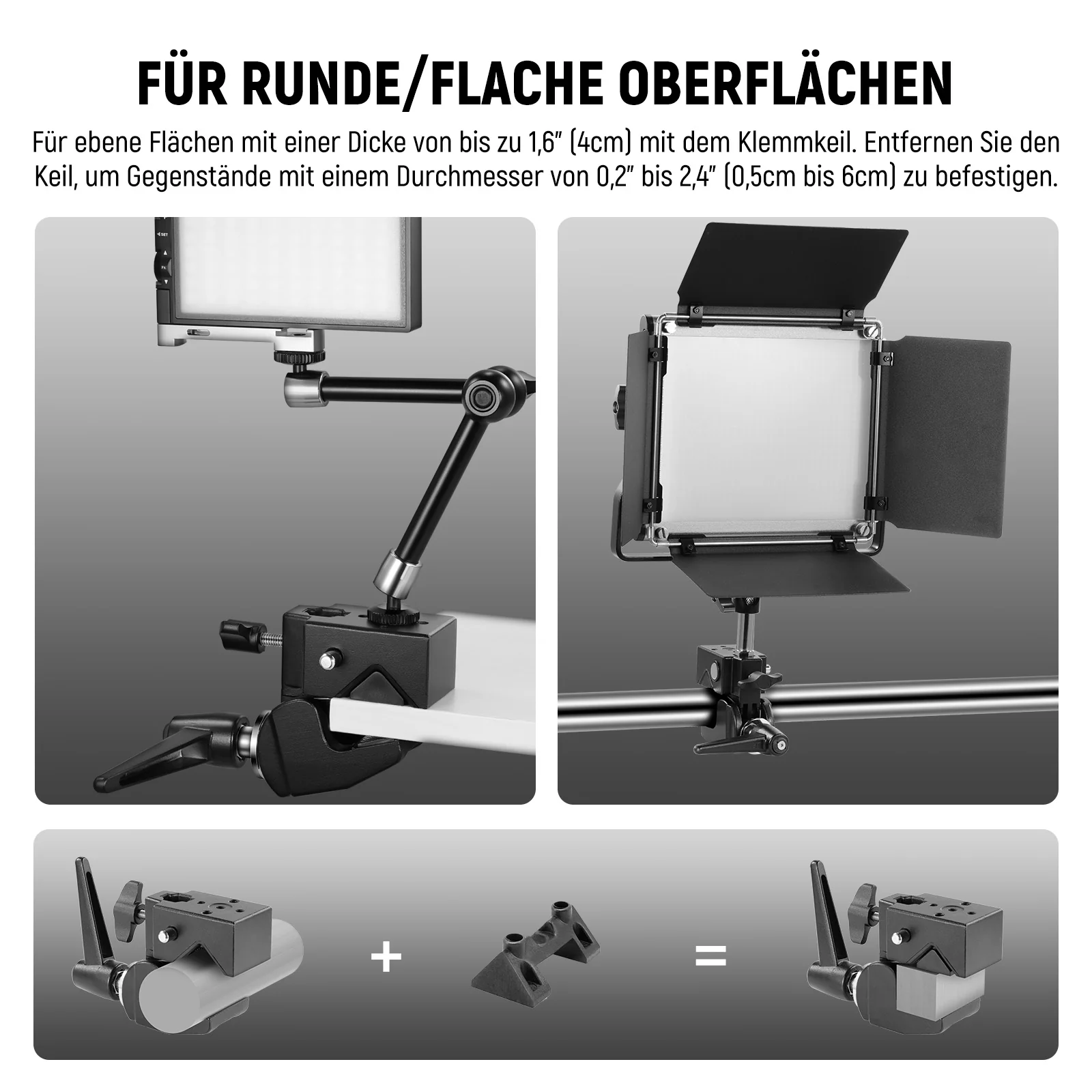 NEEWER UA017 Robuste Super Clamp - Image 6