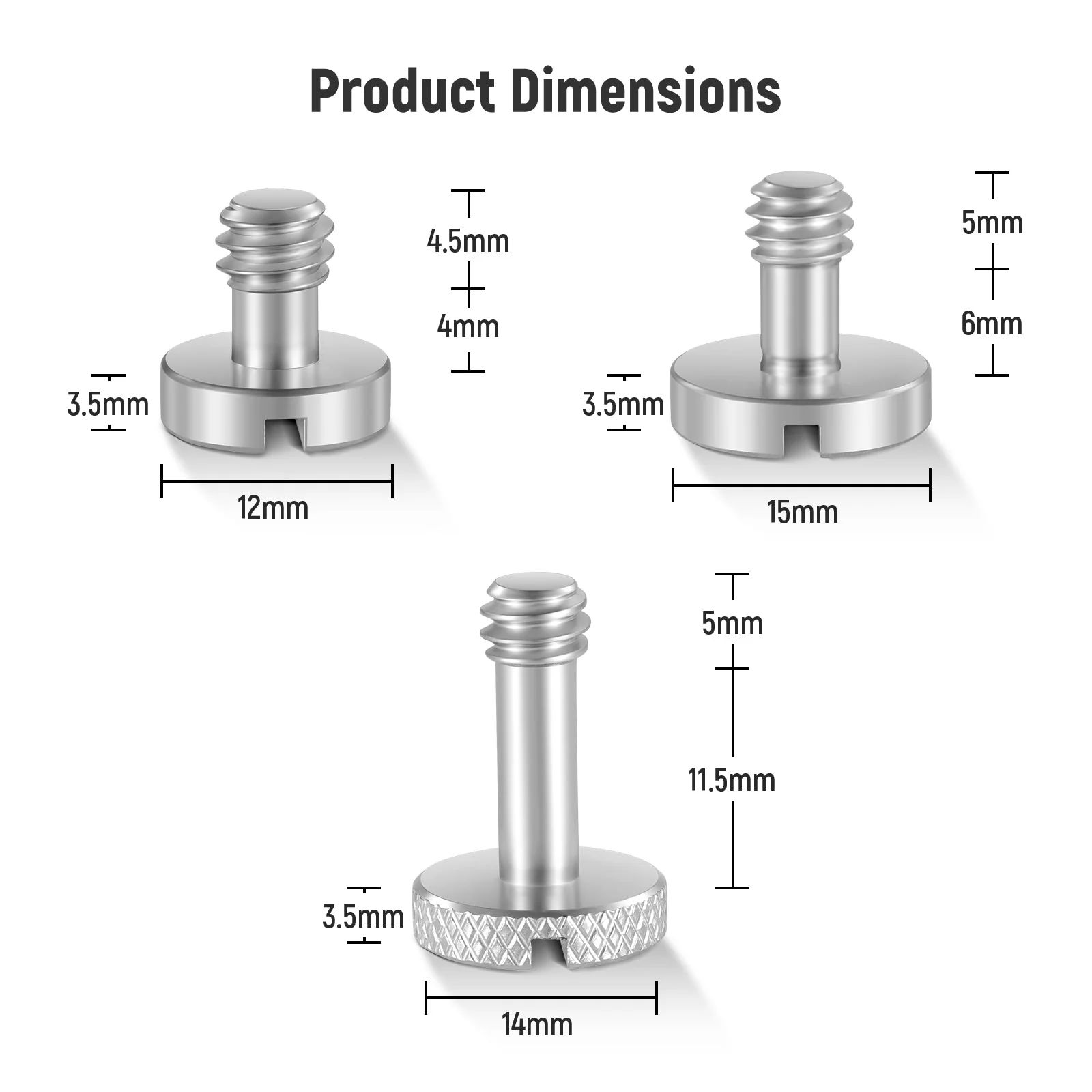 NEEWER UA026 15-teiliges 1/4" Schraubenset mit Aufbewahrungsboxen - Image 4