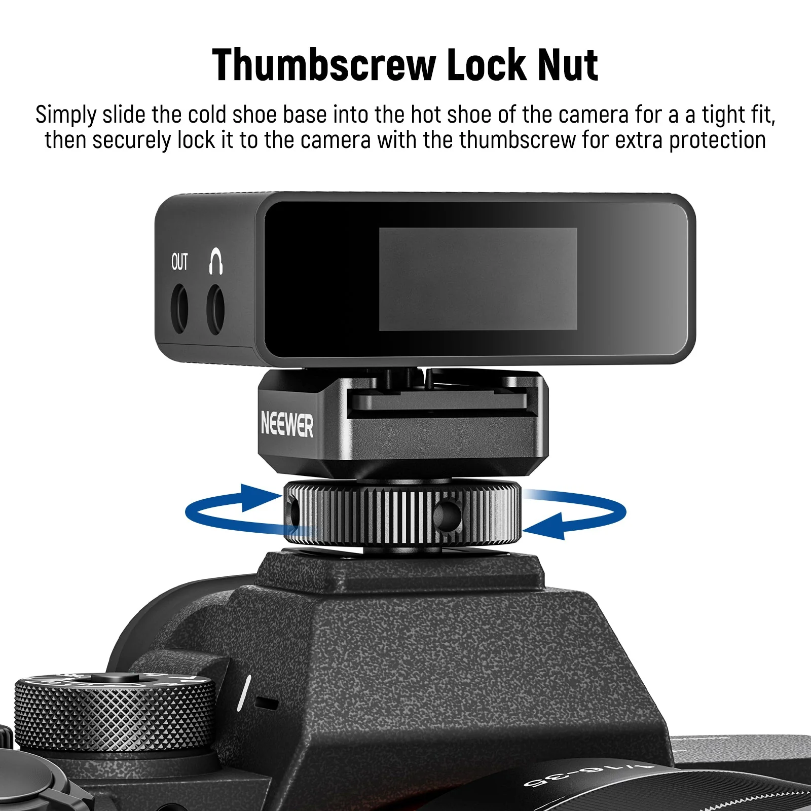 NEEWER UA030 Cold Shoe Montage Adapter für DJI Lavalier Mikrofon Empfänger - Image 4