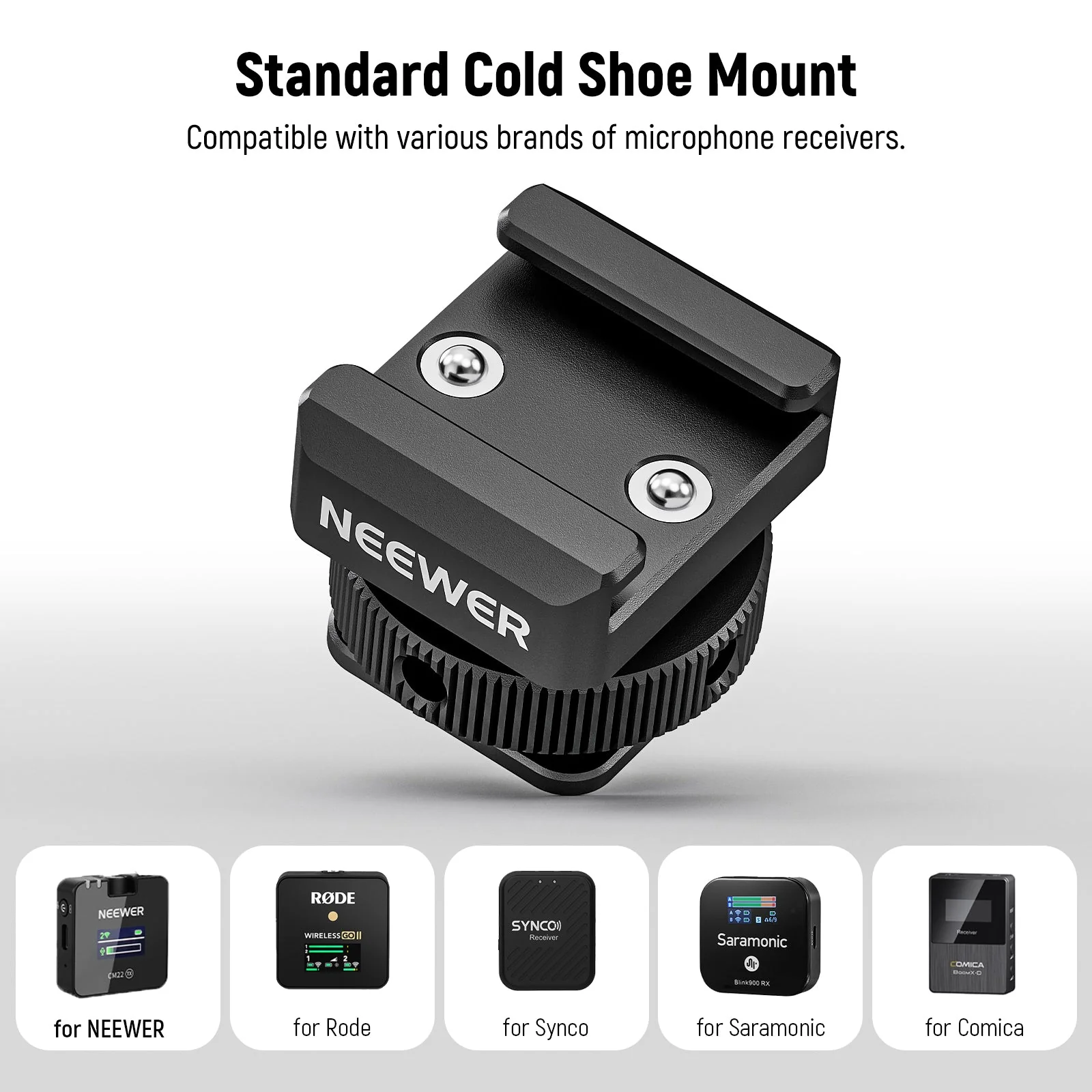 NEEWER UA030 Cold Shoe Montage Adapter für DJI Lavalier Mikrofon Empfänger - Image 5