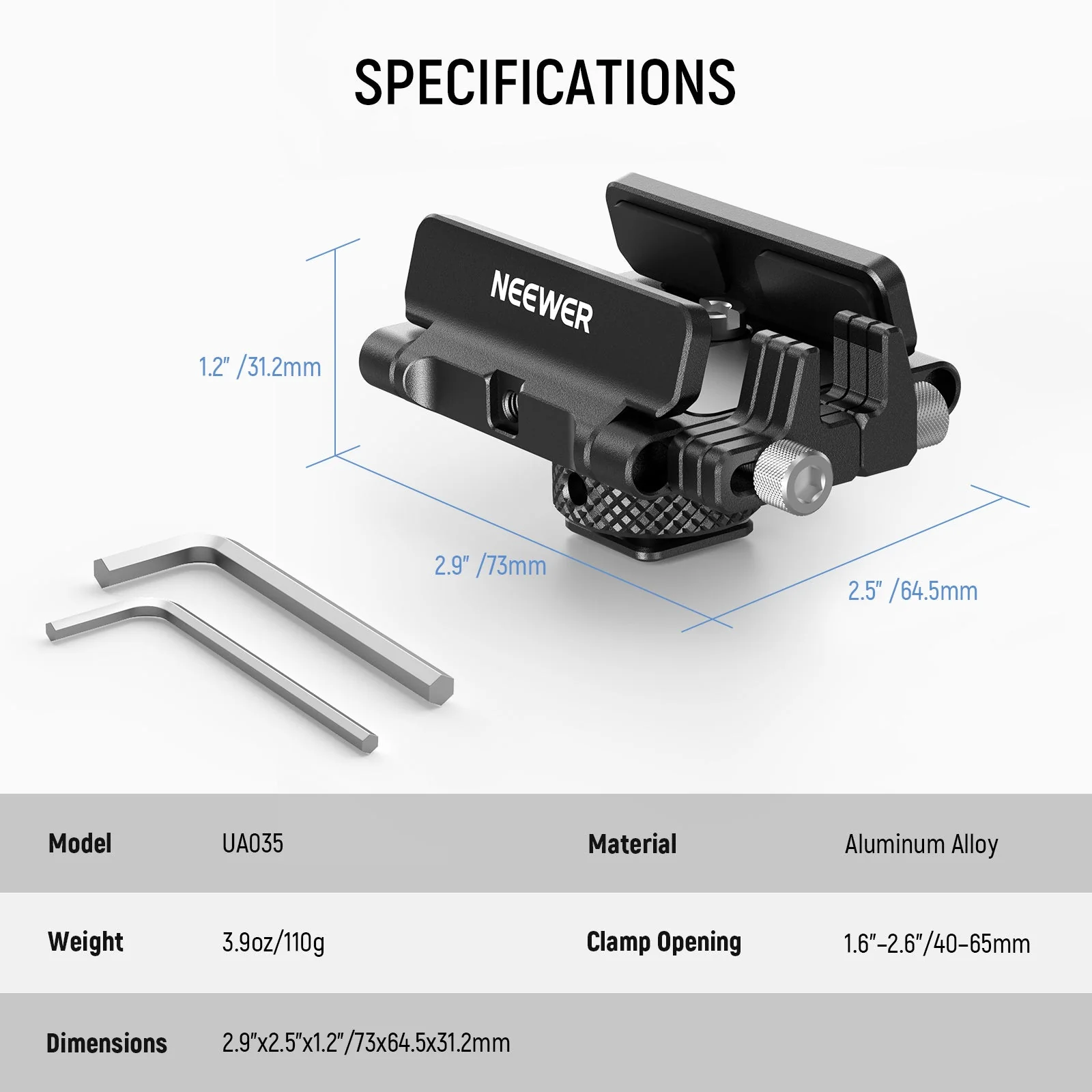 NEEWER UA035 Halterung SSD Halterung Aluminium - Image 8