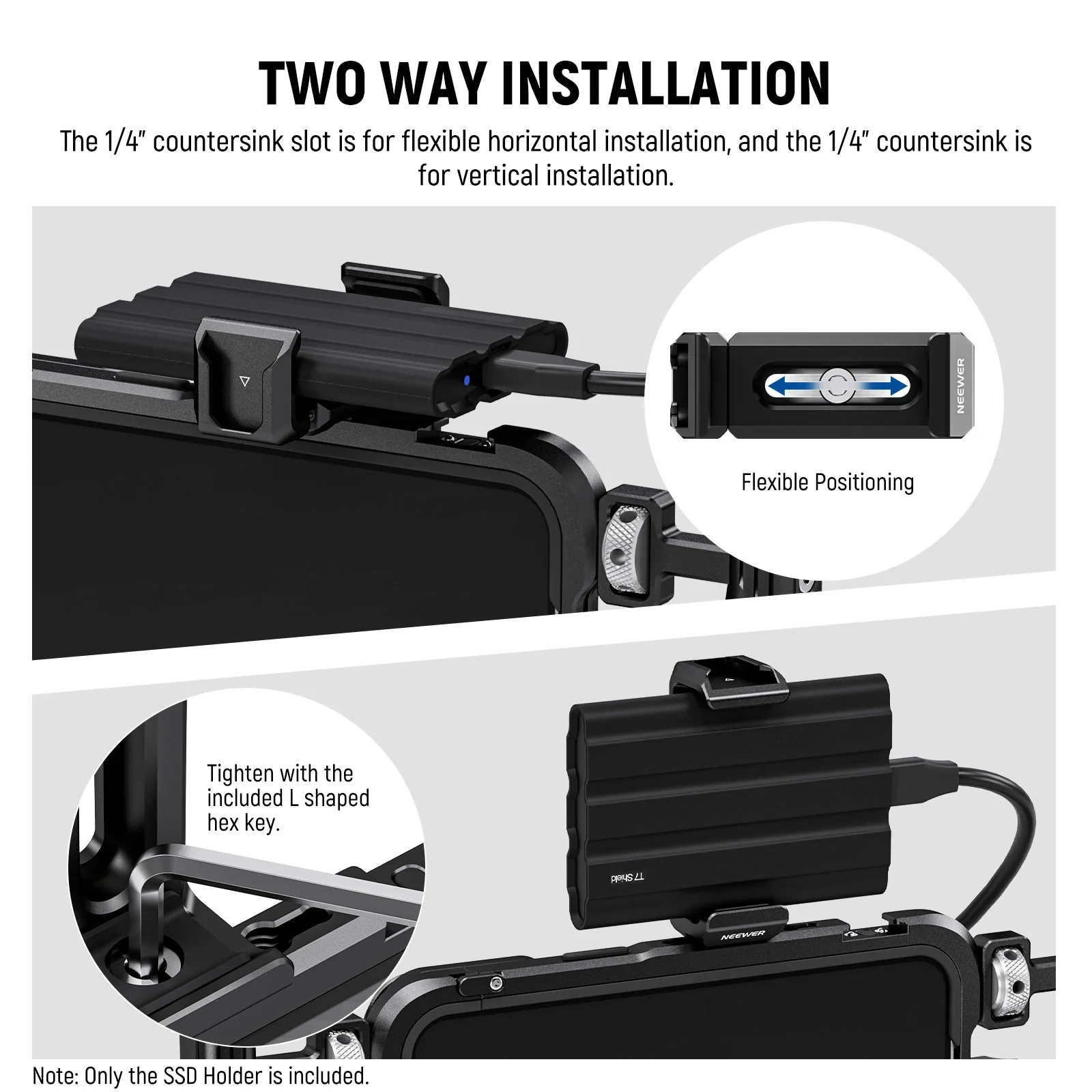 NEEWER UA051 T5 T7 T9 SSD Halterung für iPhone 16 15 Pro Max Handykäfig PA023 PA024 - Image 6