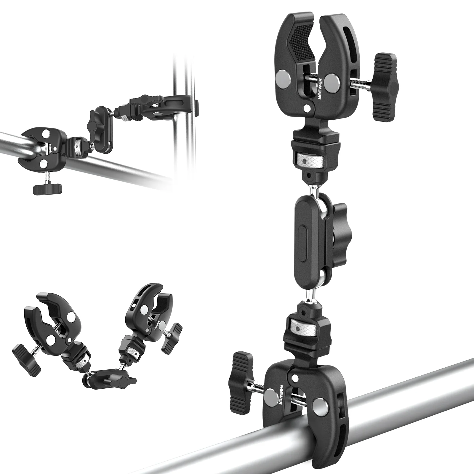 NEEWER UA060 Doppel-Superclamp mit Magic Arm & NATO Schnittstelle