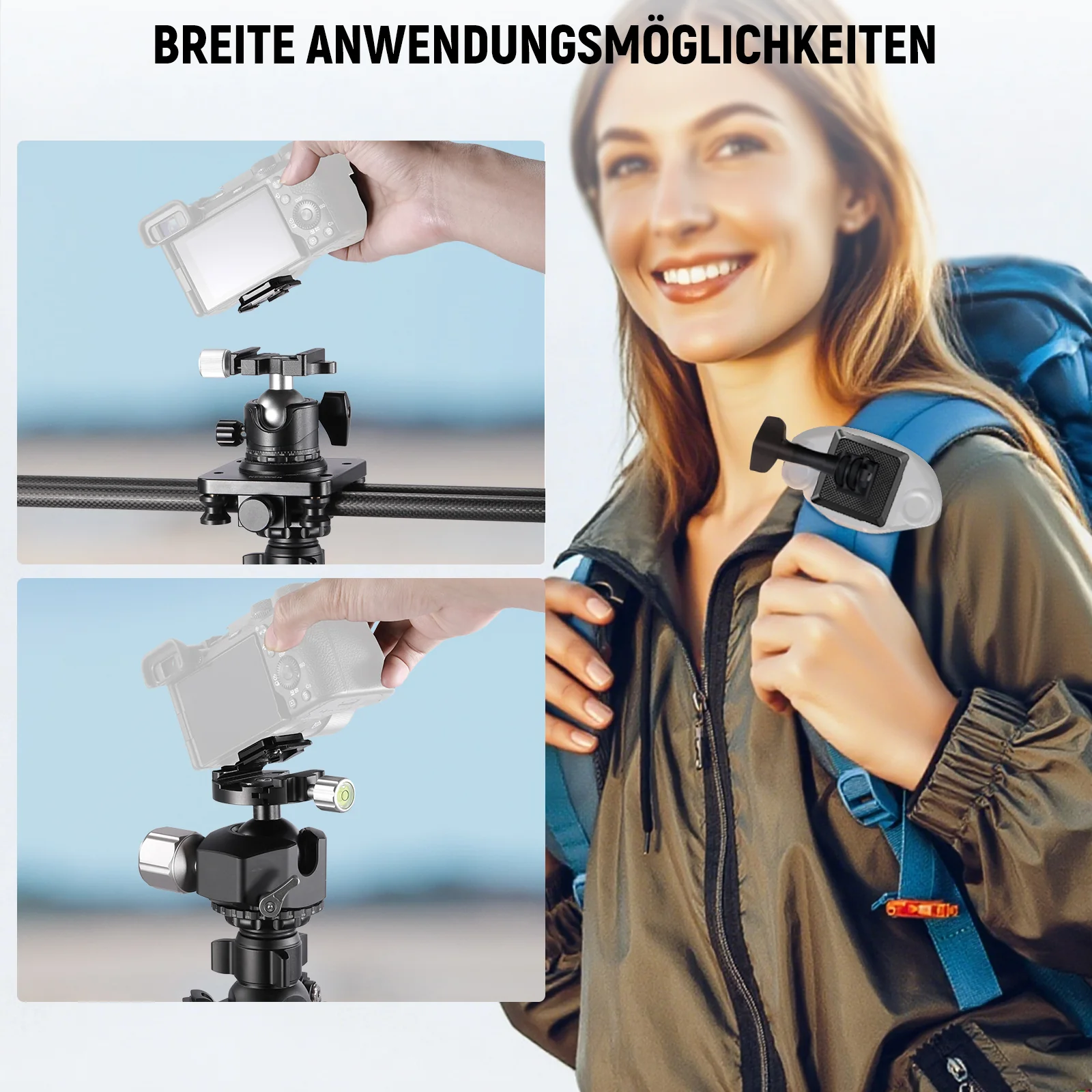 NEEWER UA078 Arca Type Schnellwechselplatte mit 1/4" Schraube - Image 6