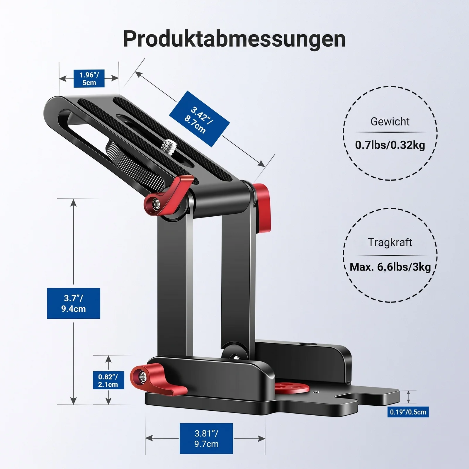NEEWER verbesserter Z Flex Neige Stativkopf - Image 2
