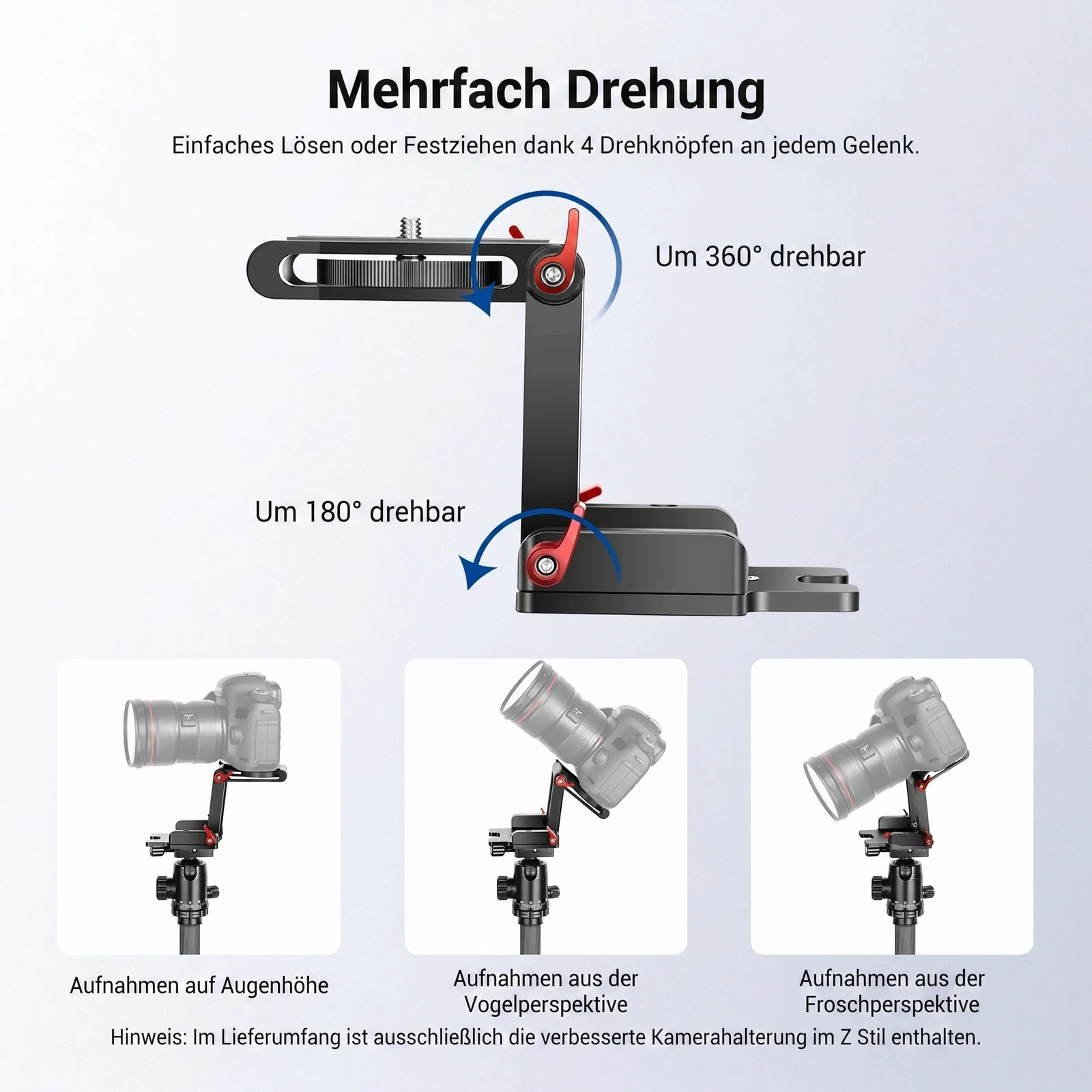 NEEWER verbesserter Z Flex Neige Stativkopf - Image 4