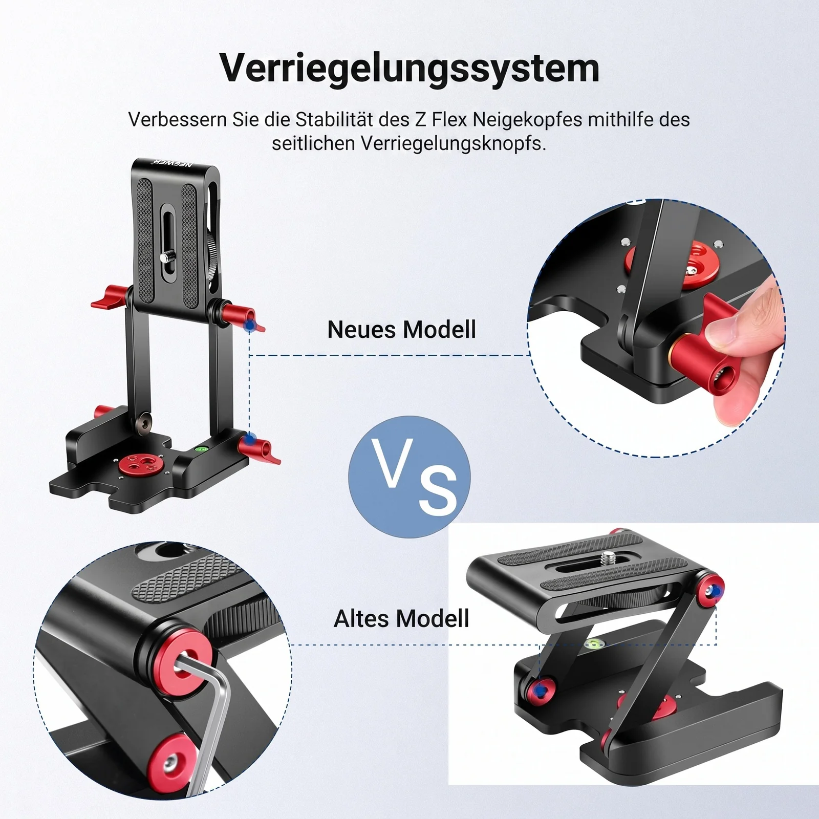 NEEWER verbesserter Z Flex Neige Stativkopf - Image 7