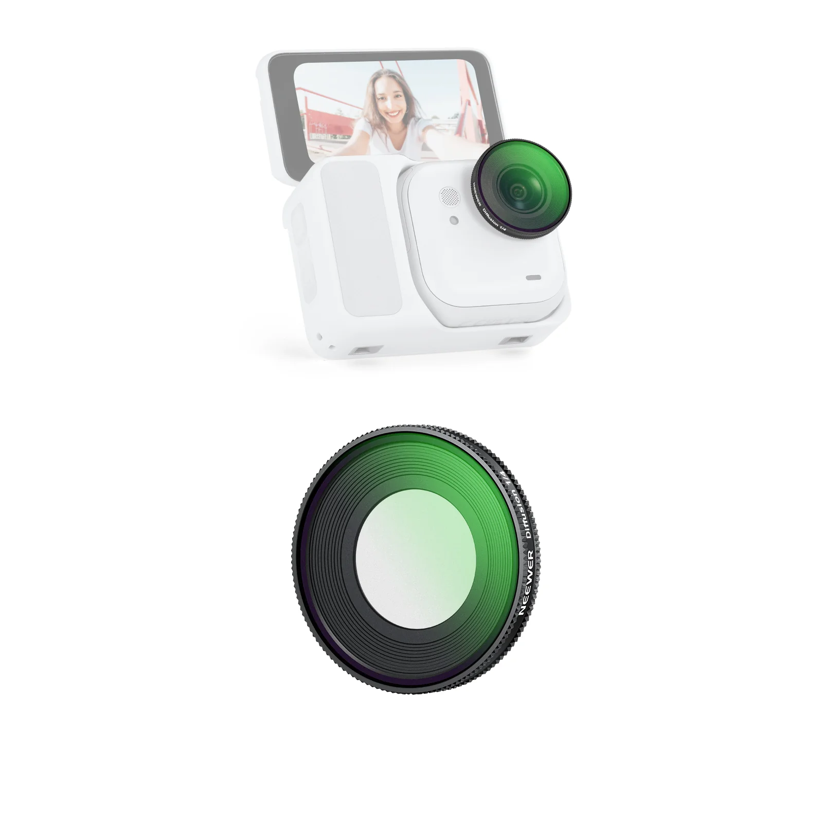 NEEWER UV/CPL/1/4 Black Diffusion Filter für Insta360 GO Ultra - Image 16