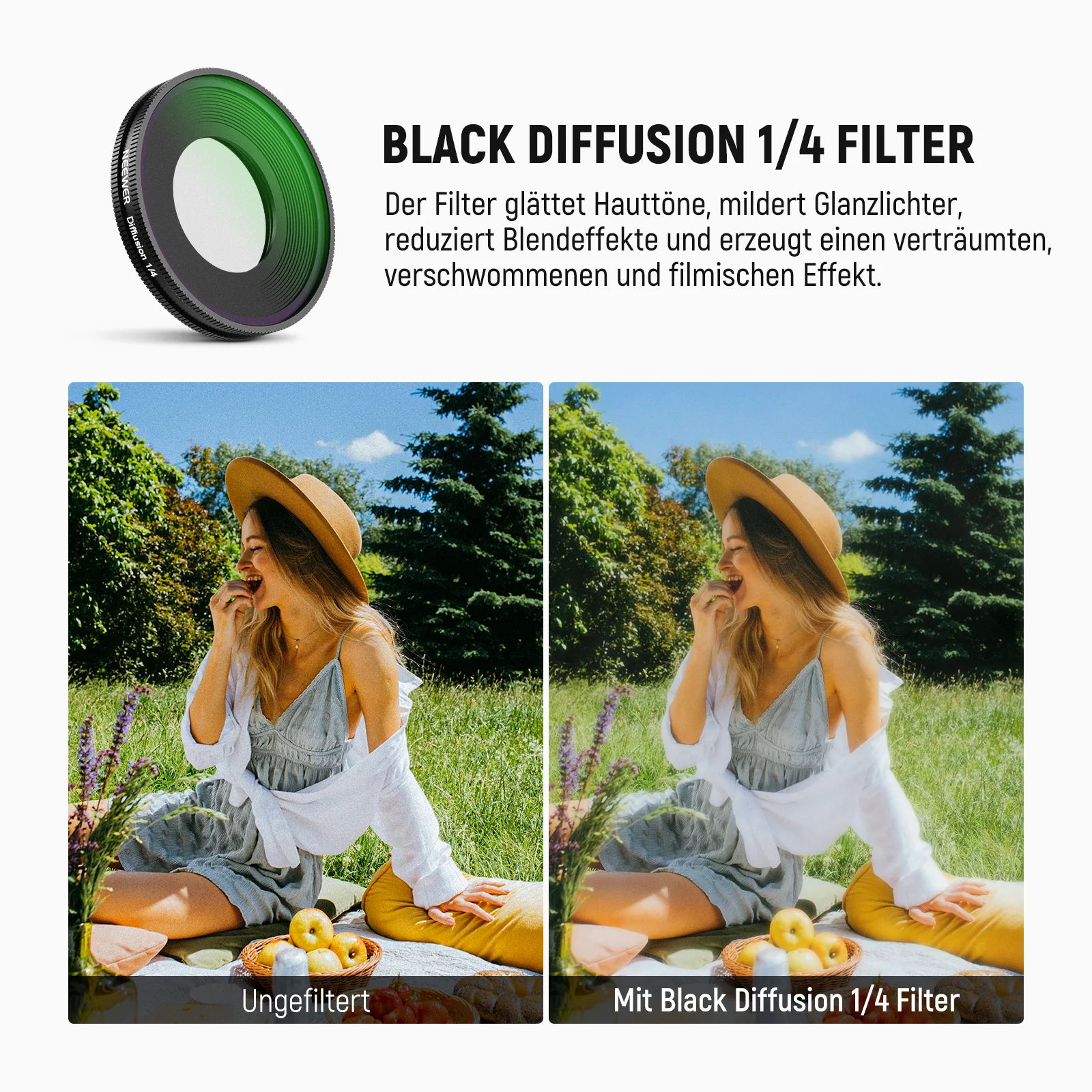 NEEWER UV/CPL/1/4 Black Diffusion Filter für Insta360 GO Ultra - Image 19