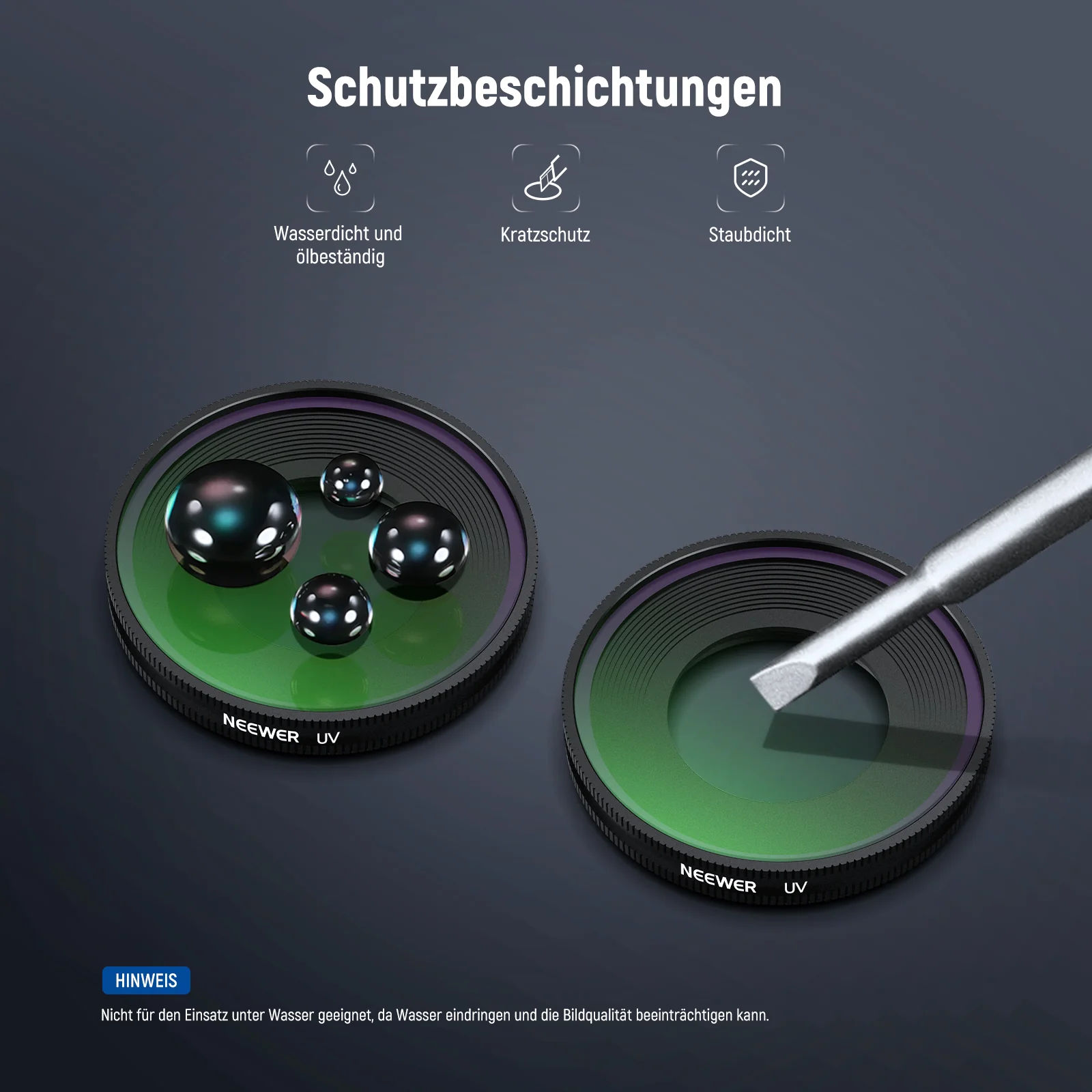 NEEWER UV/CPL/1/4 Black Diffusion Filter für Insta360 GO Ultra - Image 6