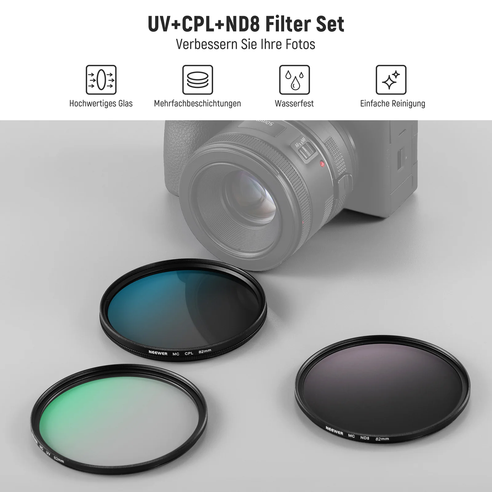 NEEWER UV/CPL/ND Lens Filter Set - Image 2