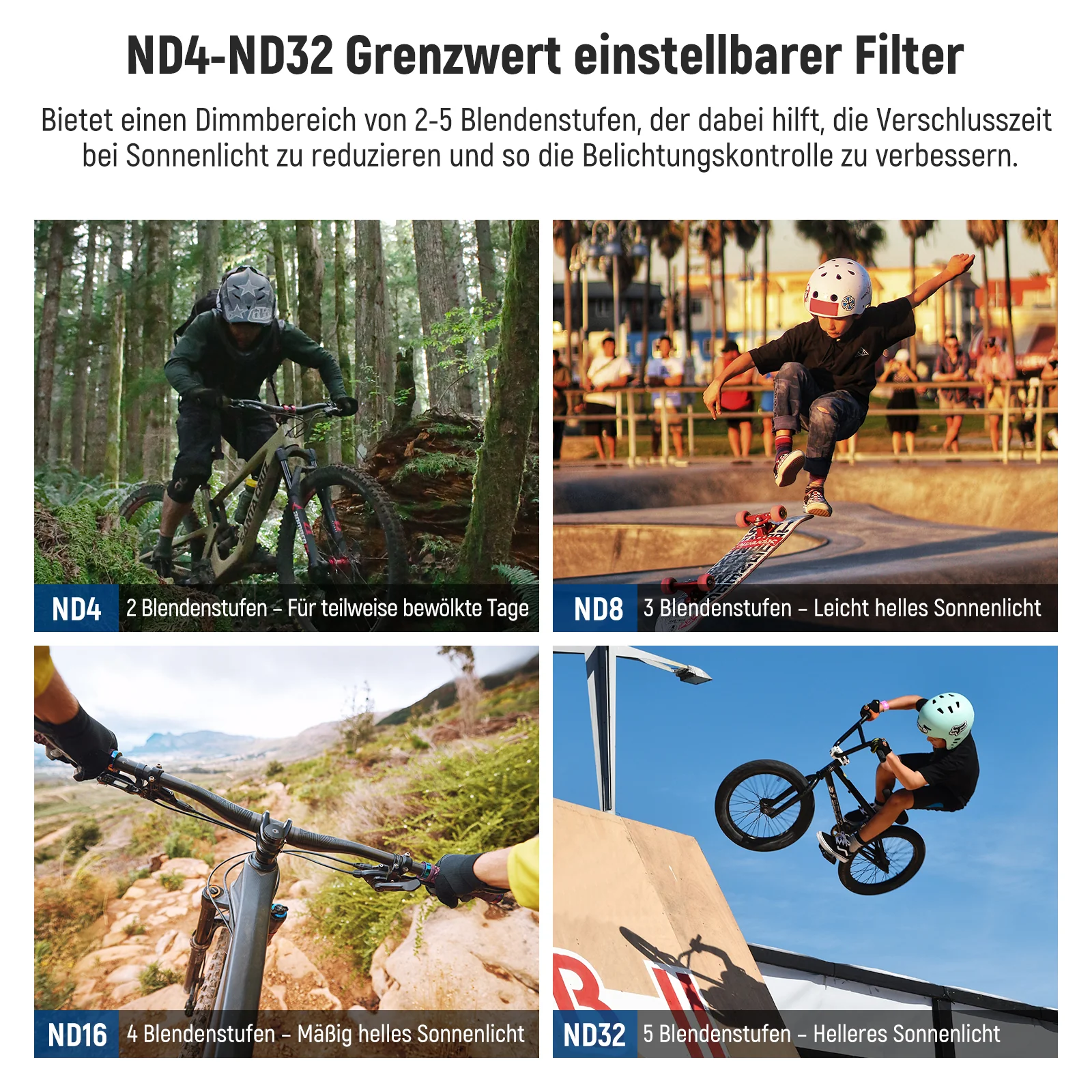 NEEWER Variabler ND4-ND32 Filter Kompatibel mit GoPro 9 10 11 12 13 - Image 6