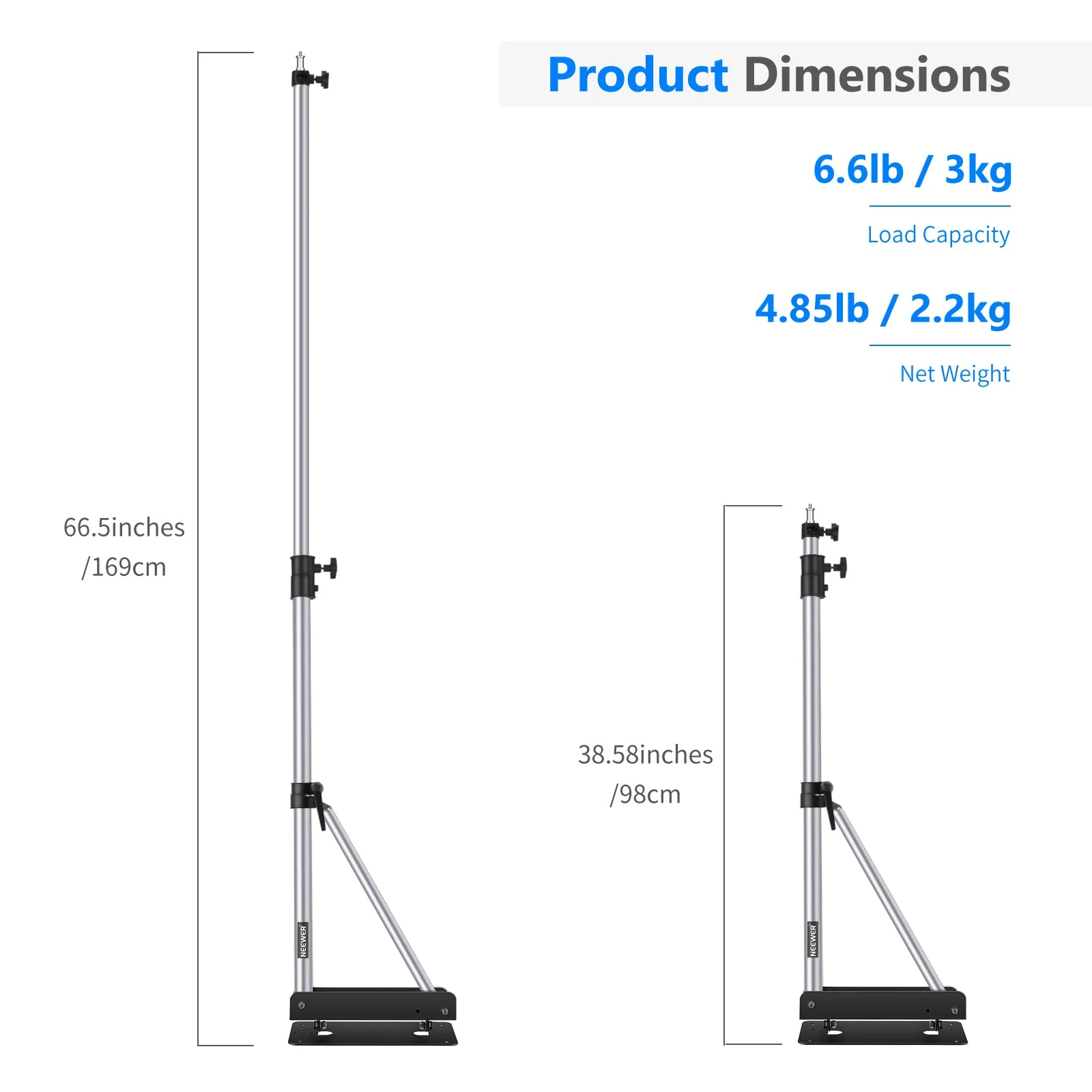NEEWER 169cm Wandmontage Auslegerarm - Image 5