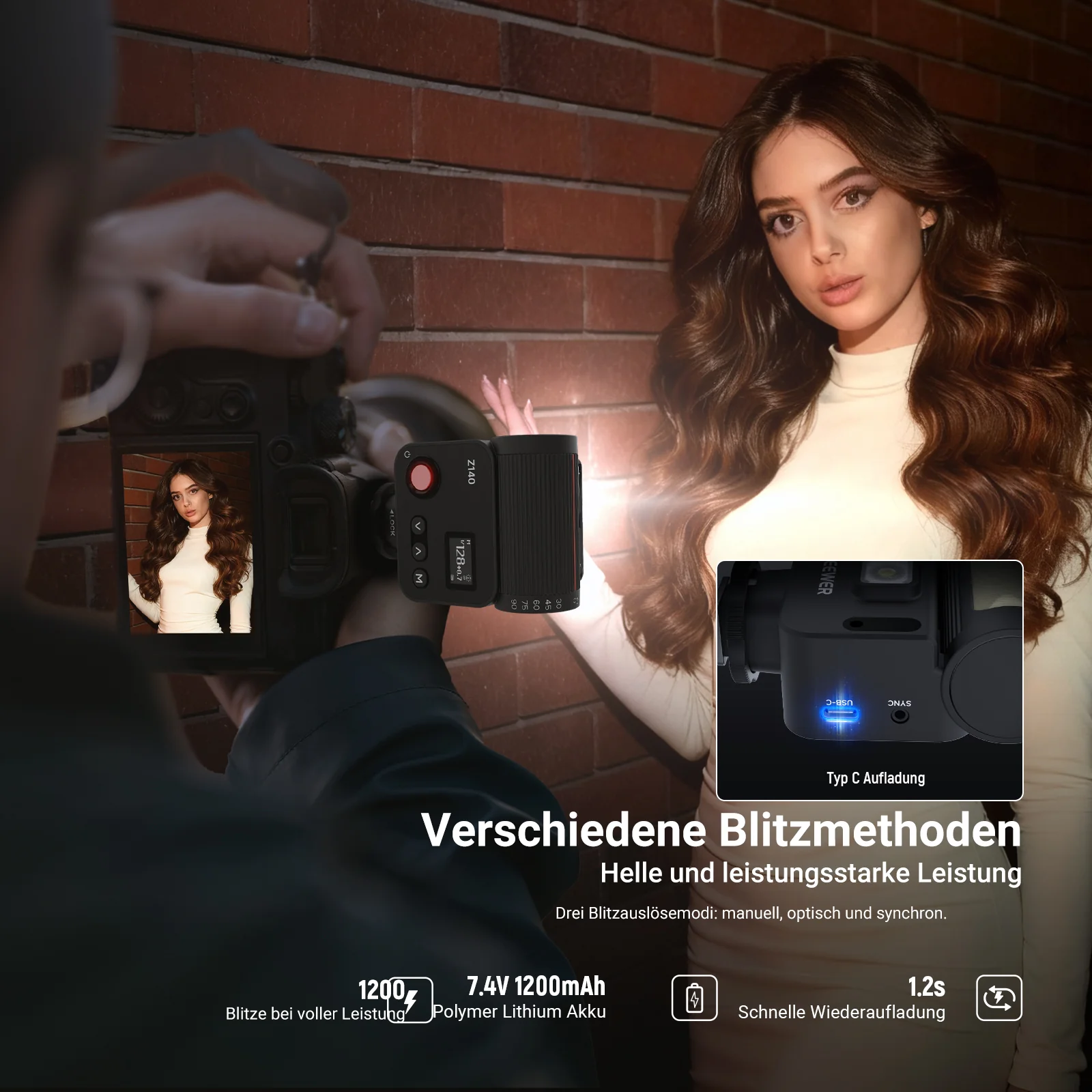 NEEWER Z140 16Ws Mini Kamera-Blitz - Image 7