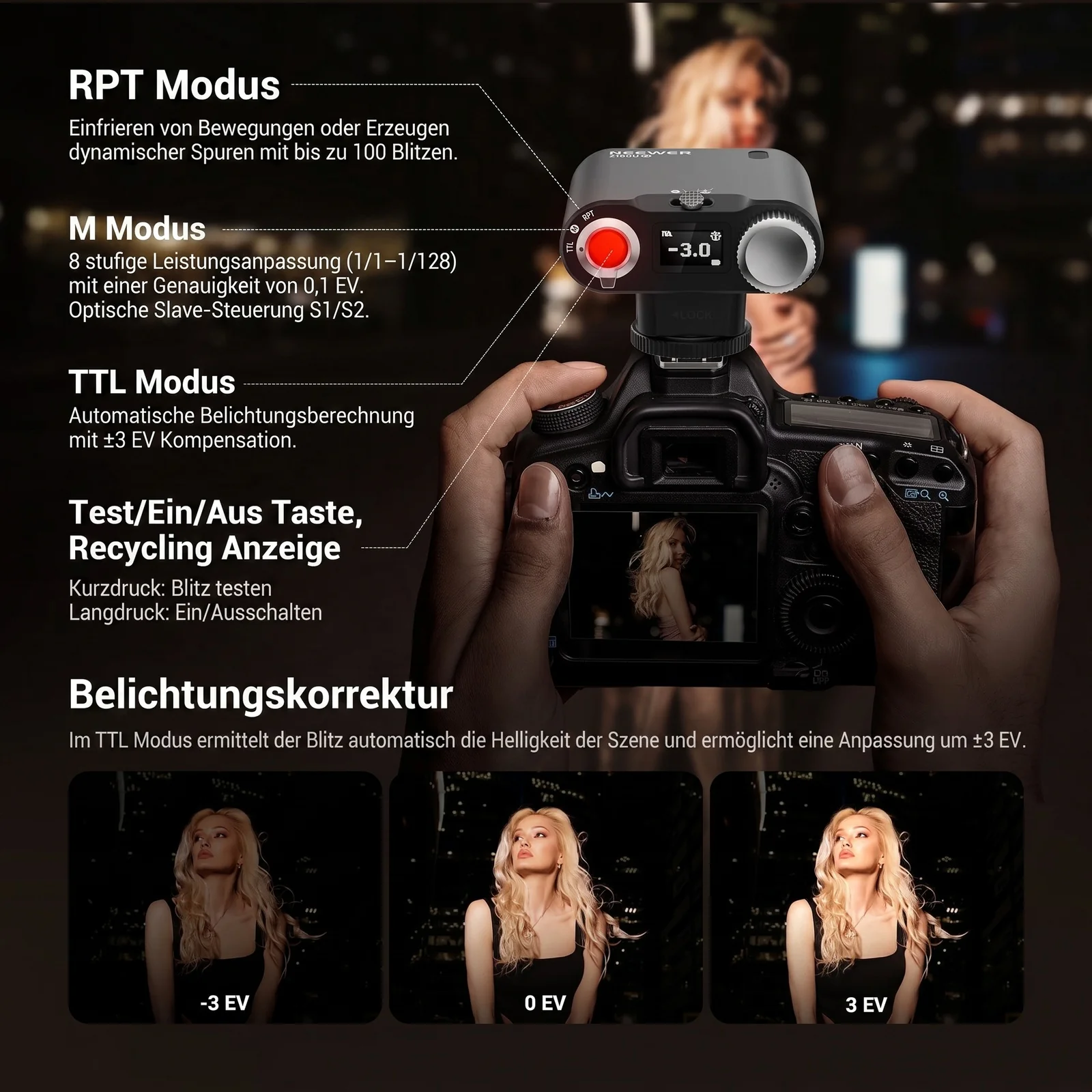 NEEWER Z160U TTL Mini Retro Kamera-Blitzgerät Speedlite - Image 14