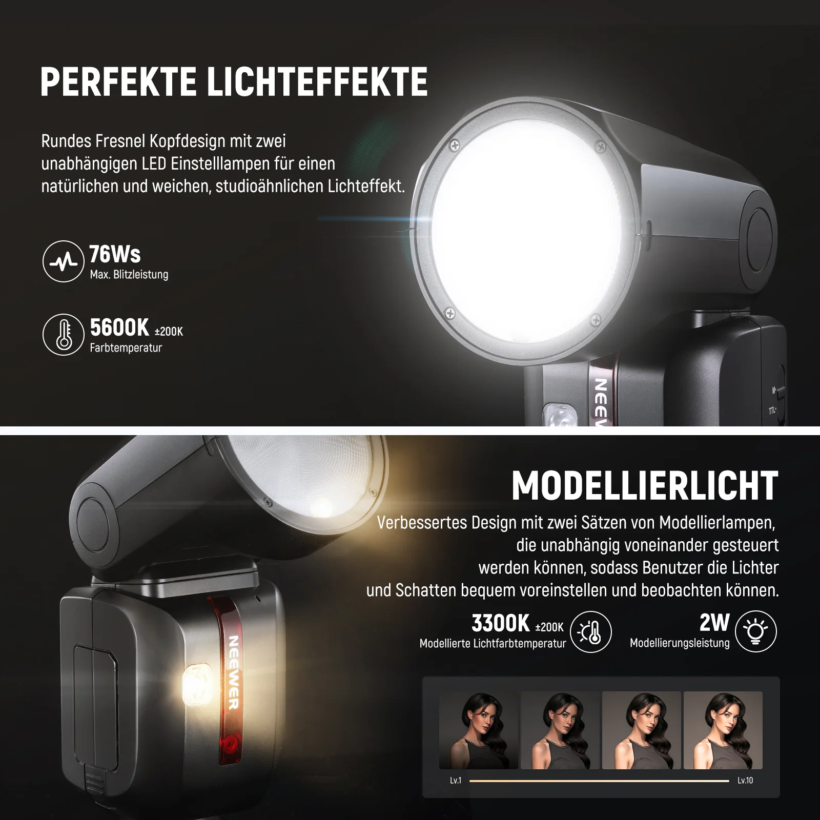 NEEWER Z2-S 2,4G TTL Blitzlicht Rundkopf Speedlite für Sony - Image 3