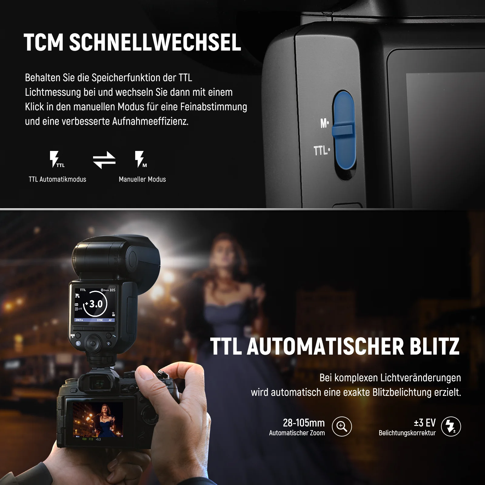 NEEWER Z2-S 2,4G TTL Blitzlicht Rundkopf Speedlite für Sony - Image 4