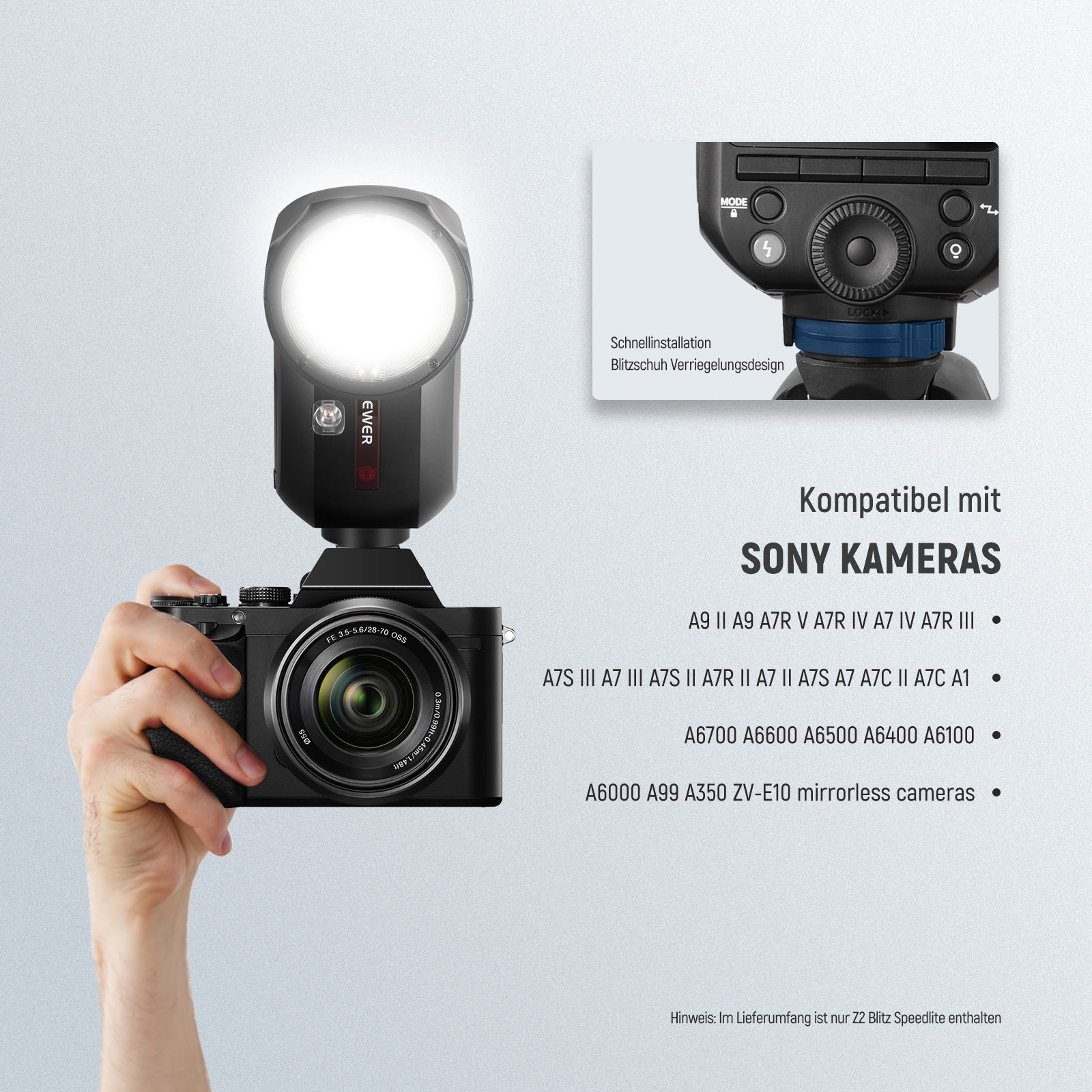 NEEWER Z2-S 2,4G TTL Blitzlicht Rundkopf Speedlite für Sony - Image 8