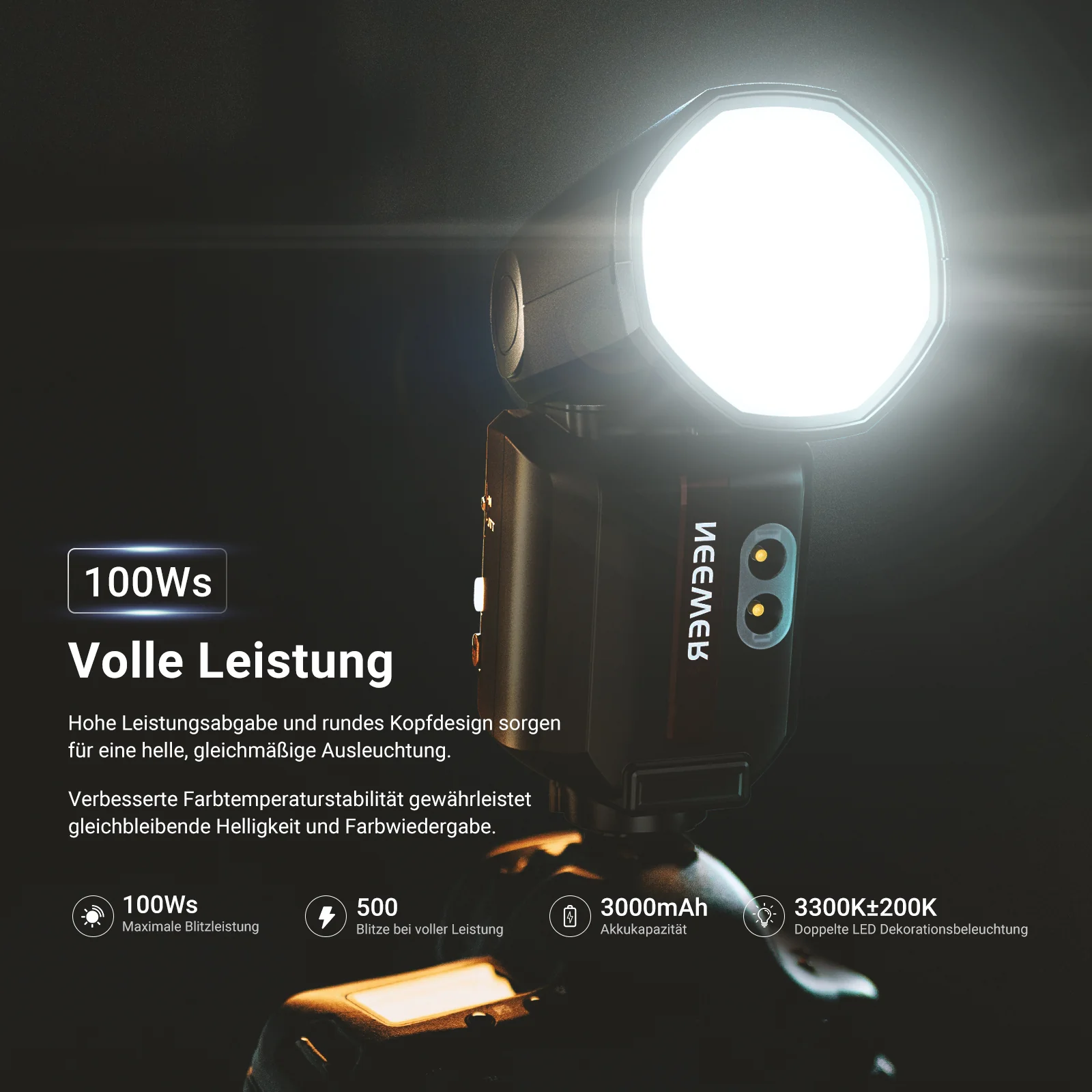 NEEWER Z3 100Ws 2.4G TTL Kamera Blitz Speedlite - Image 13