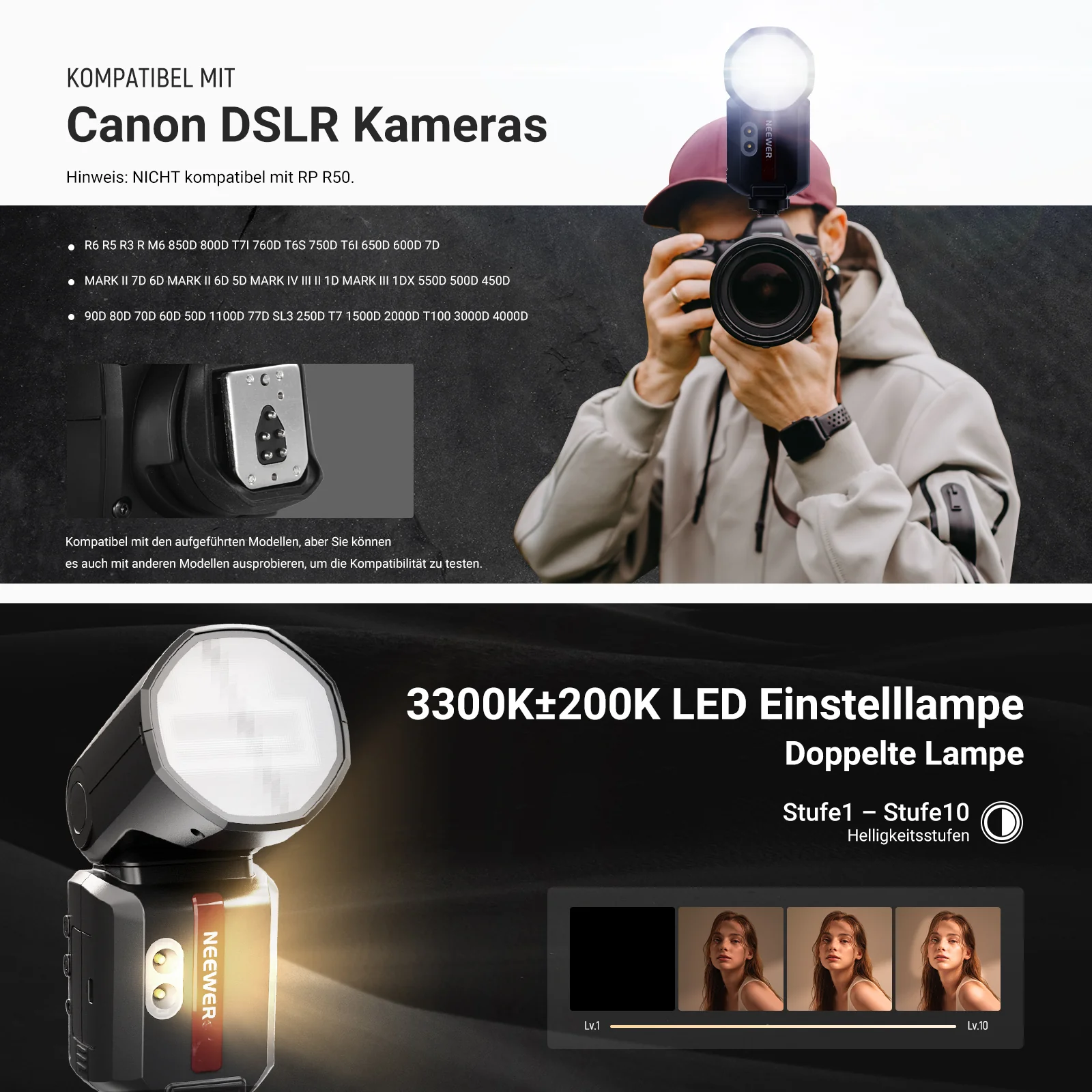 NEEWER Z3 100Ws 2.4G TTL Kamera Blitz Speedlite - Image 17