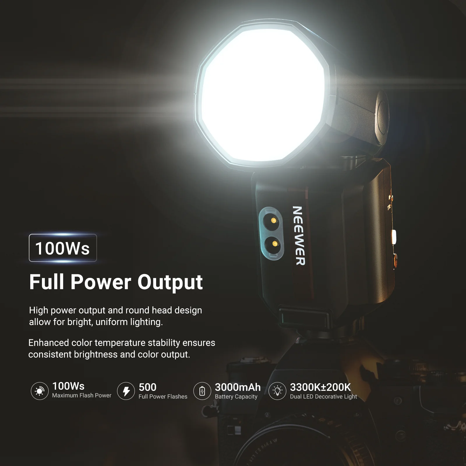 NEEWER Z3 100Ws 2.4G TTL Kamera Blitz Speedlite - Image 29