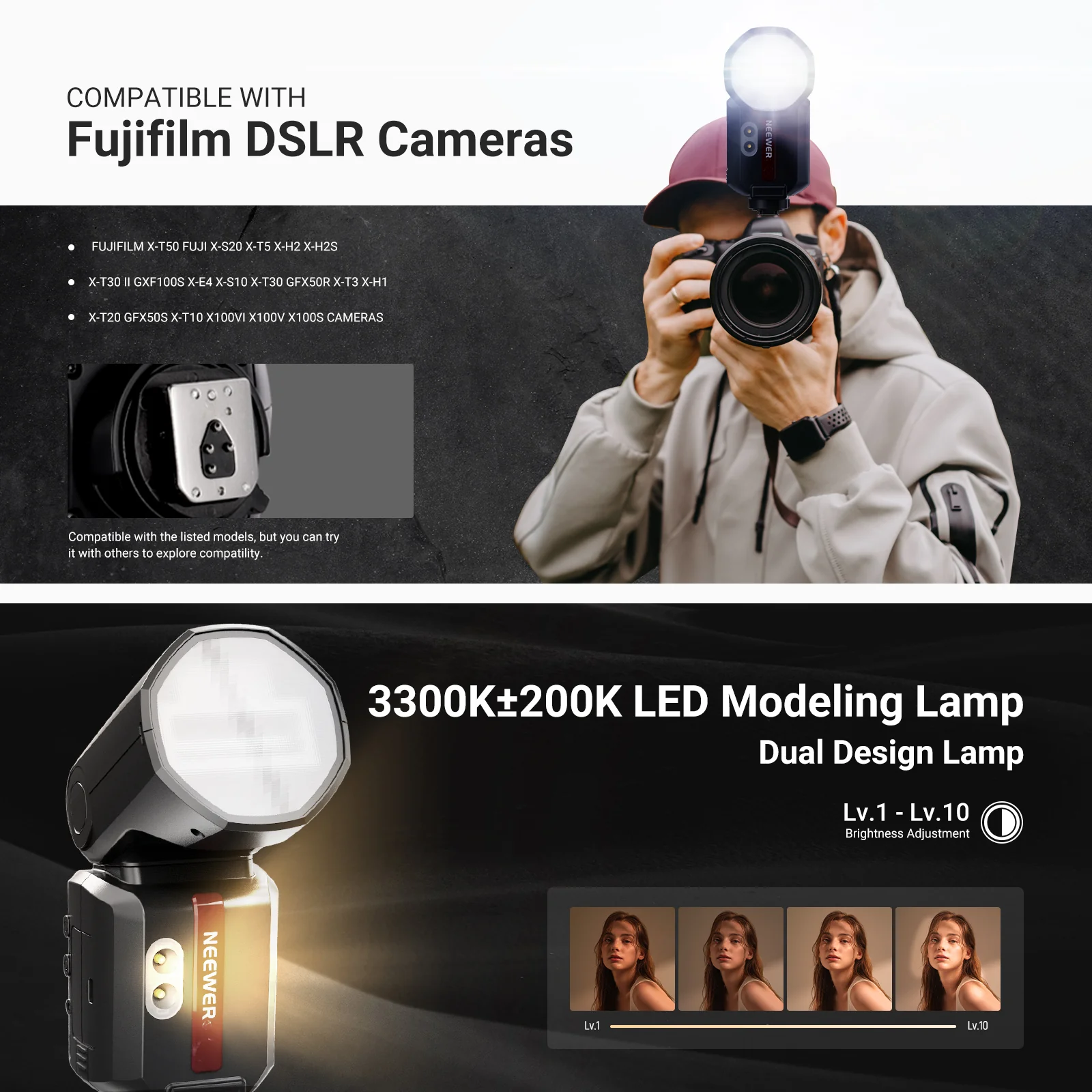 NEEWER Z3 100Ws 2.4G TTL Kamera Blitz Speedlite - Image 35