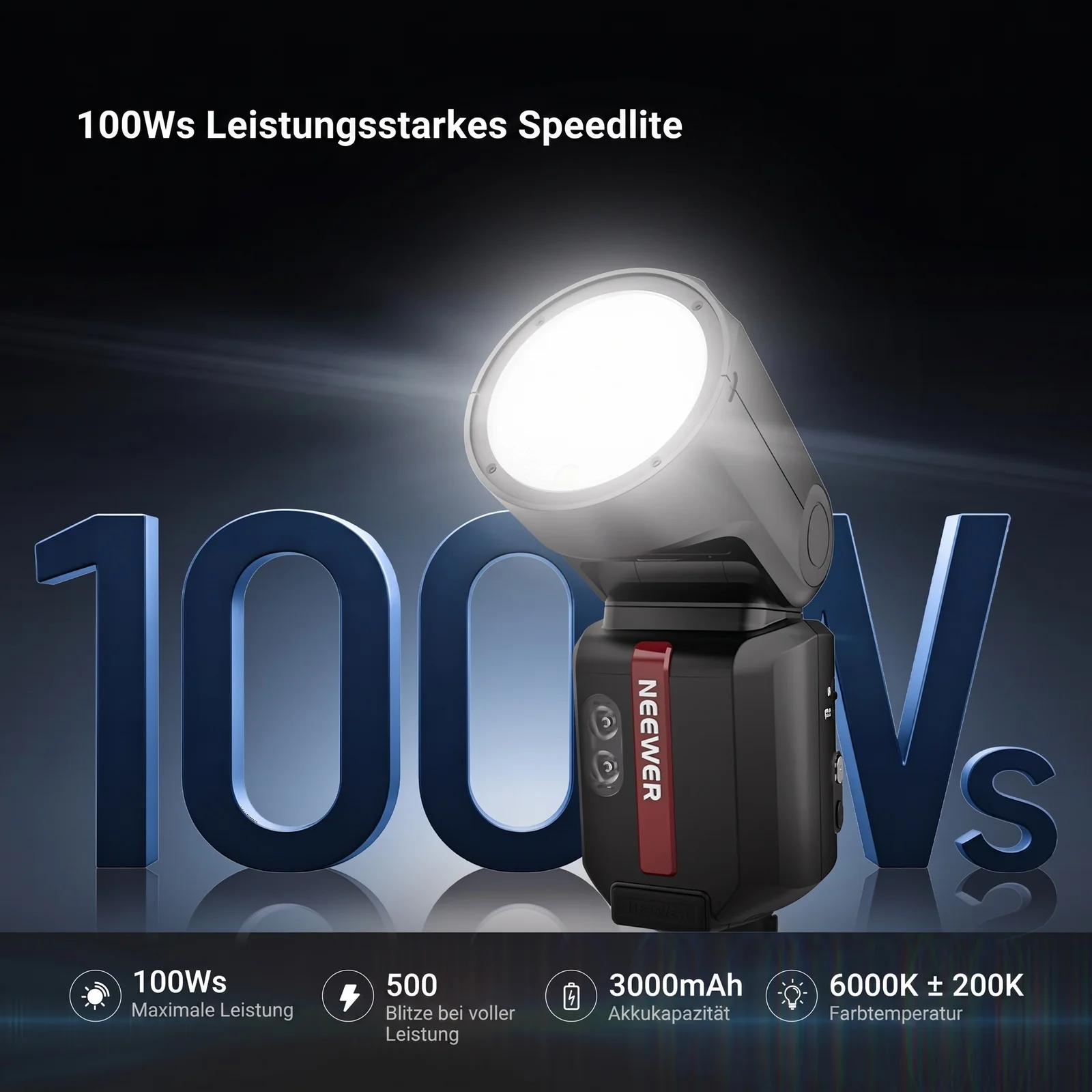 NEEWER Z3R 100Ws 2,4G TTL Flash Rundkopf Blitz Speedlite - Image 3